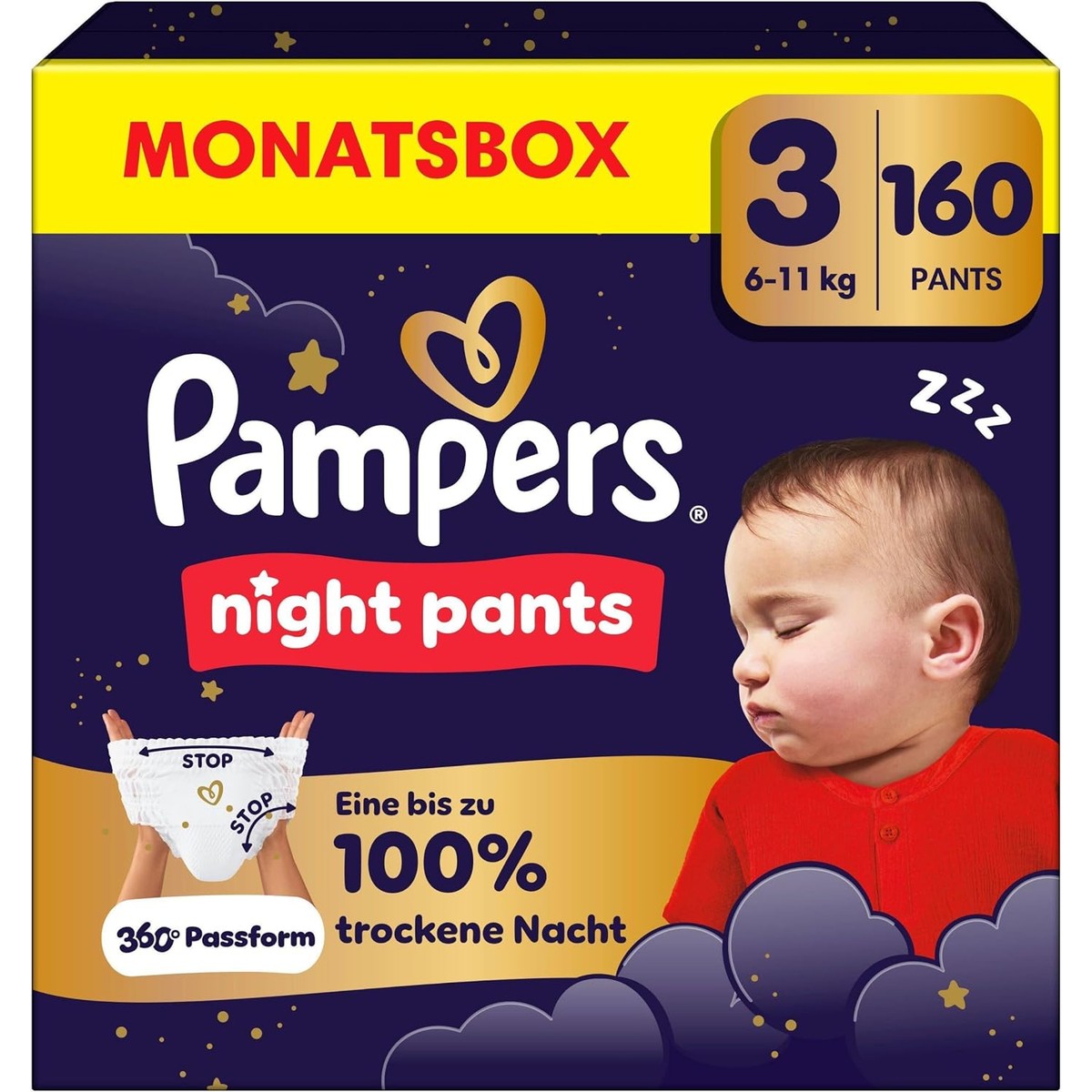 Pampers Night Pants maat 3 160 luiers 6-11 kg – Pampers