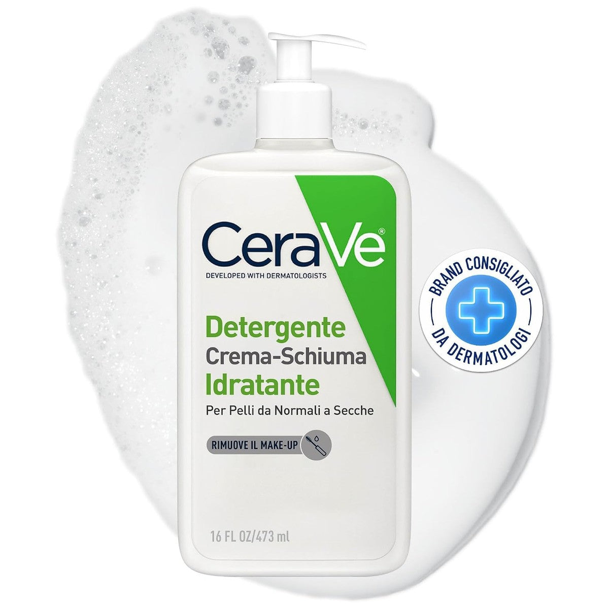 CeraVe Hydraterende Reinigingscrème-Schuim voor Normale tot Droge Huid 473 ml