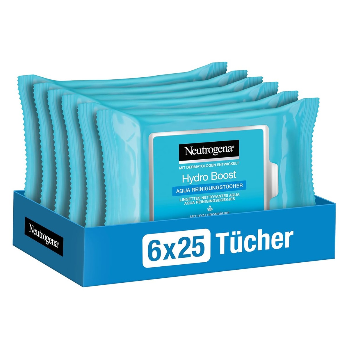 Neutrogena Hydro Boost Aqua reinigingsdoekjes 6 x 25 stuks – Neutrogena