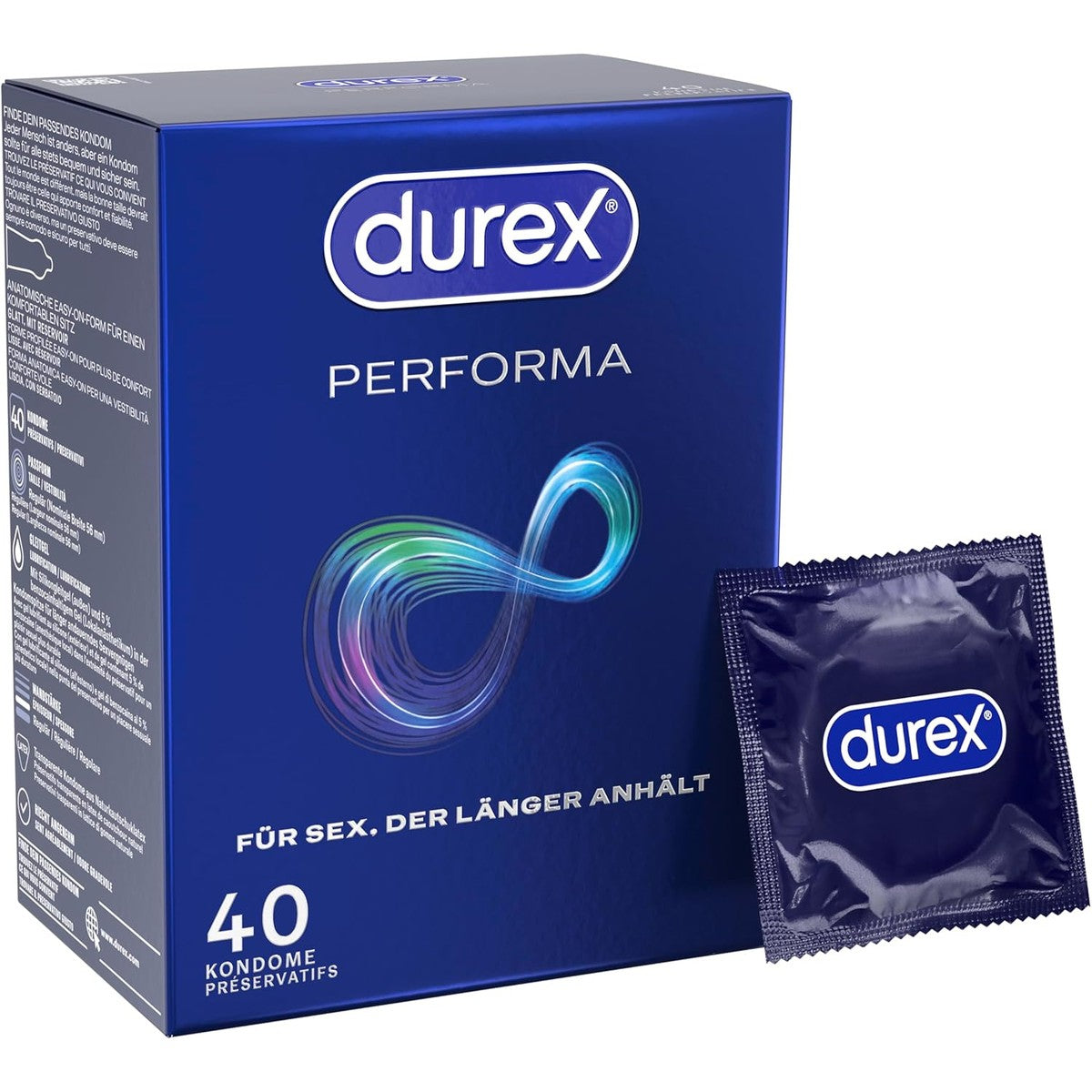 Durex Performa condooms met benzocaïne, 40 stuks – Durex