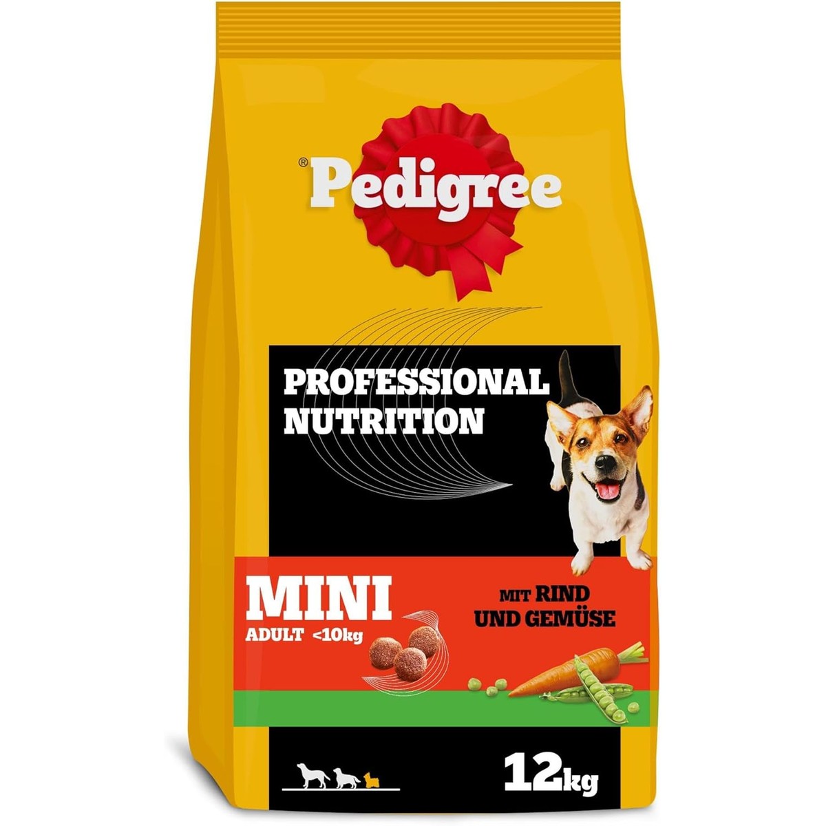 PEDIGREE Professional Nutrition Adult Droogvoer voor kleine honden, rundvlees en groenten, 12 kg – Pedigree