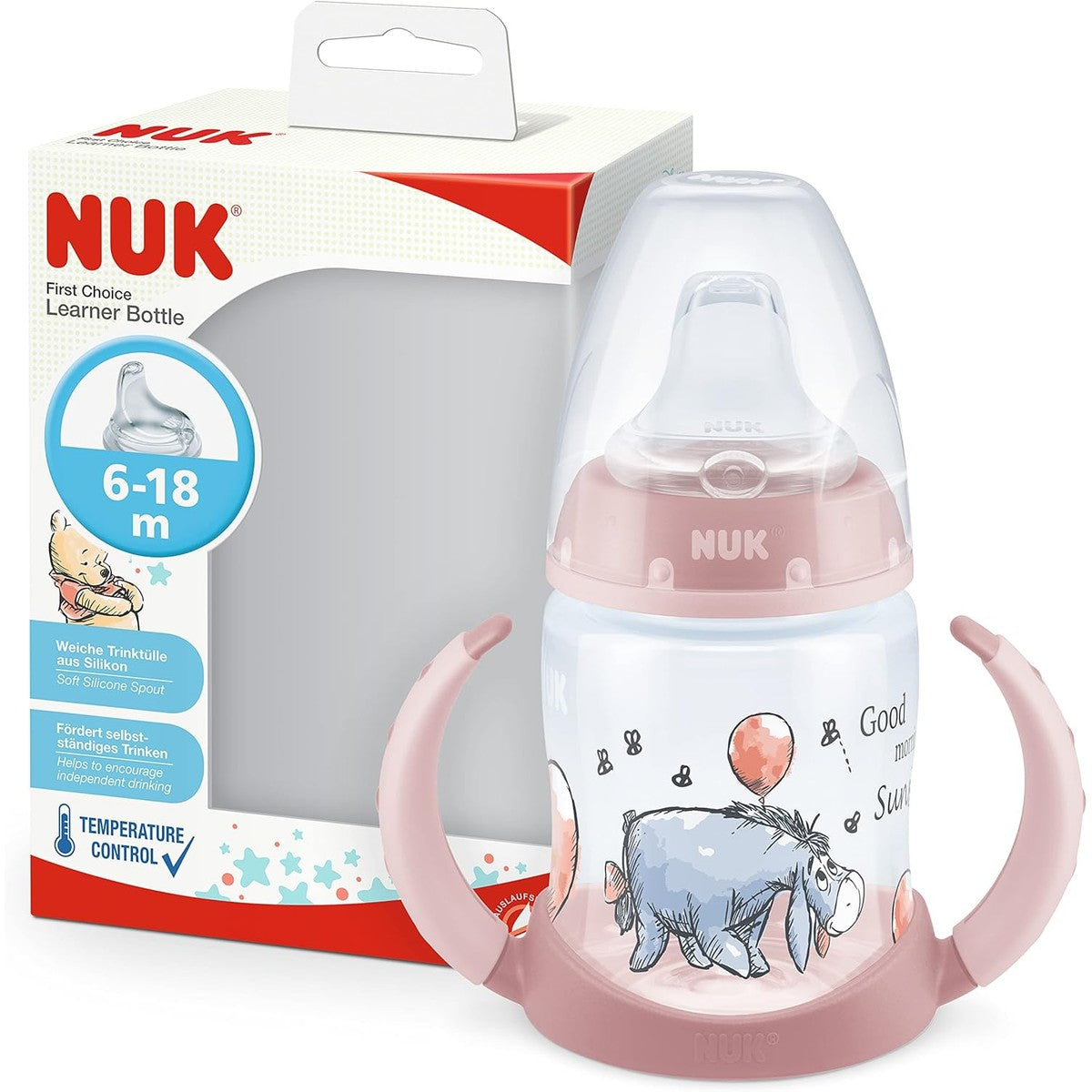 NUK First Choice+ drinkfles Winnie de Poeh roze 150 ml – NUK