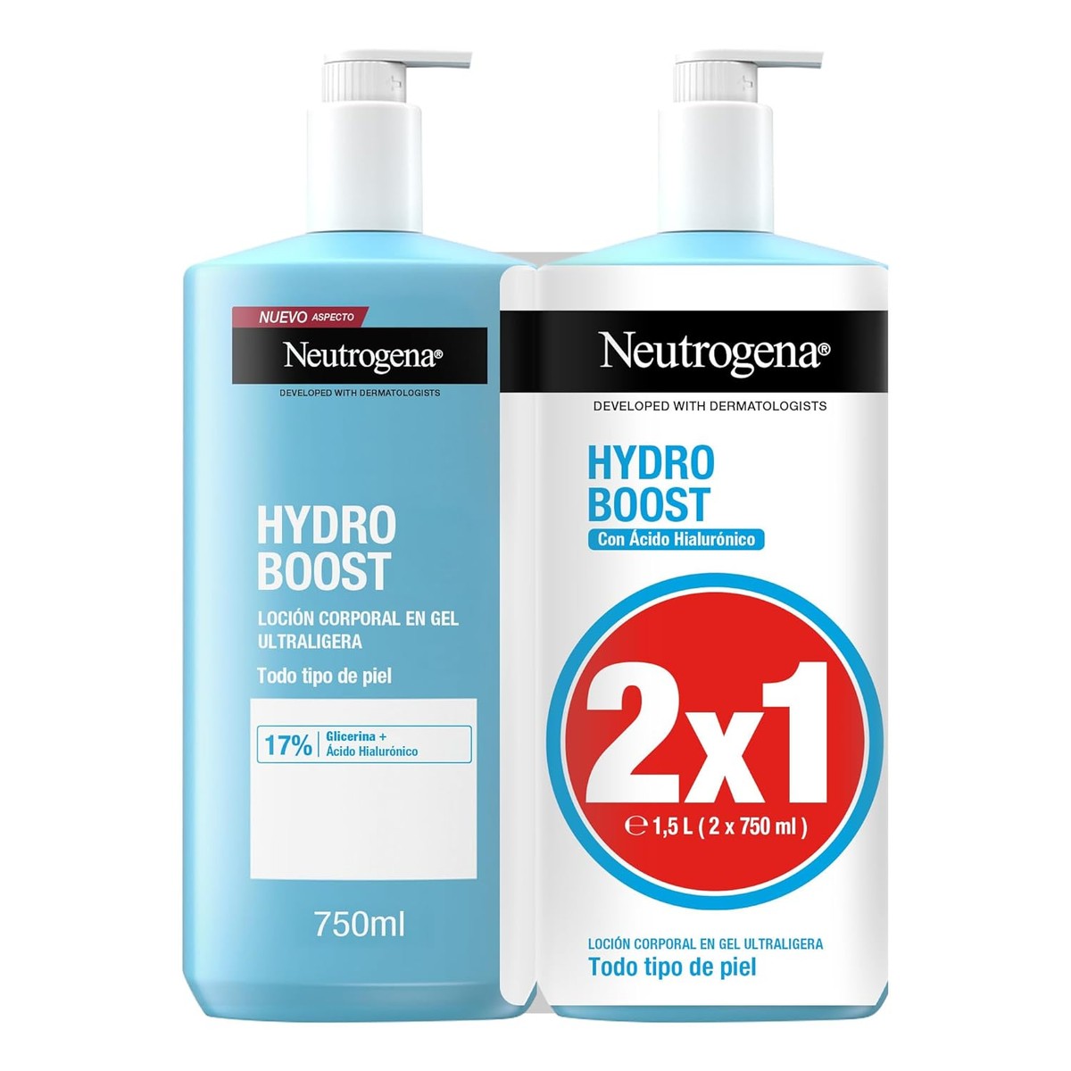 Neutrogena Hydro Boost Gel-Lotion Ultralicht 2 x 750 ml – Neutrogena