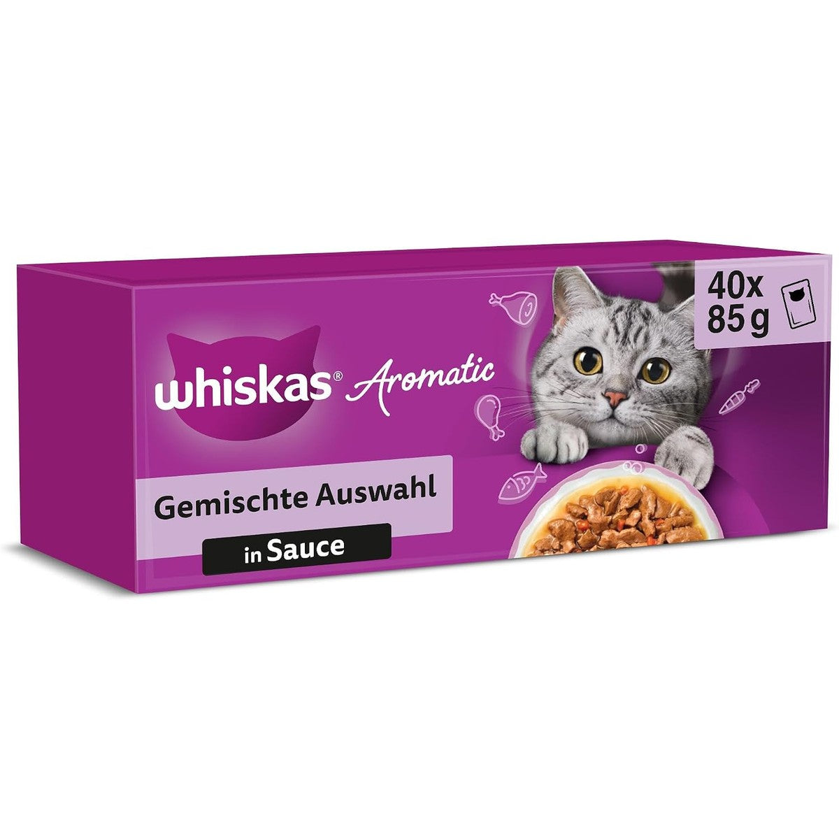Whiskas Aromatic natvoer kattenvoer visselectie 40 x 85 g