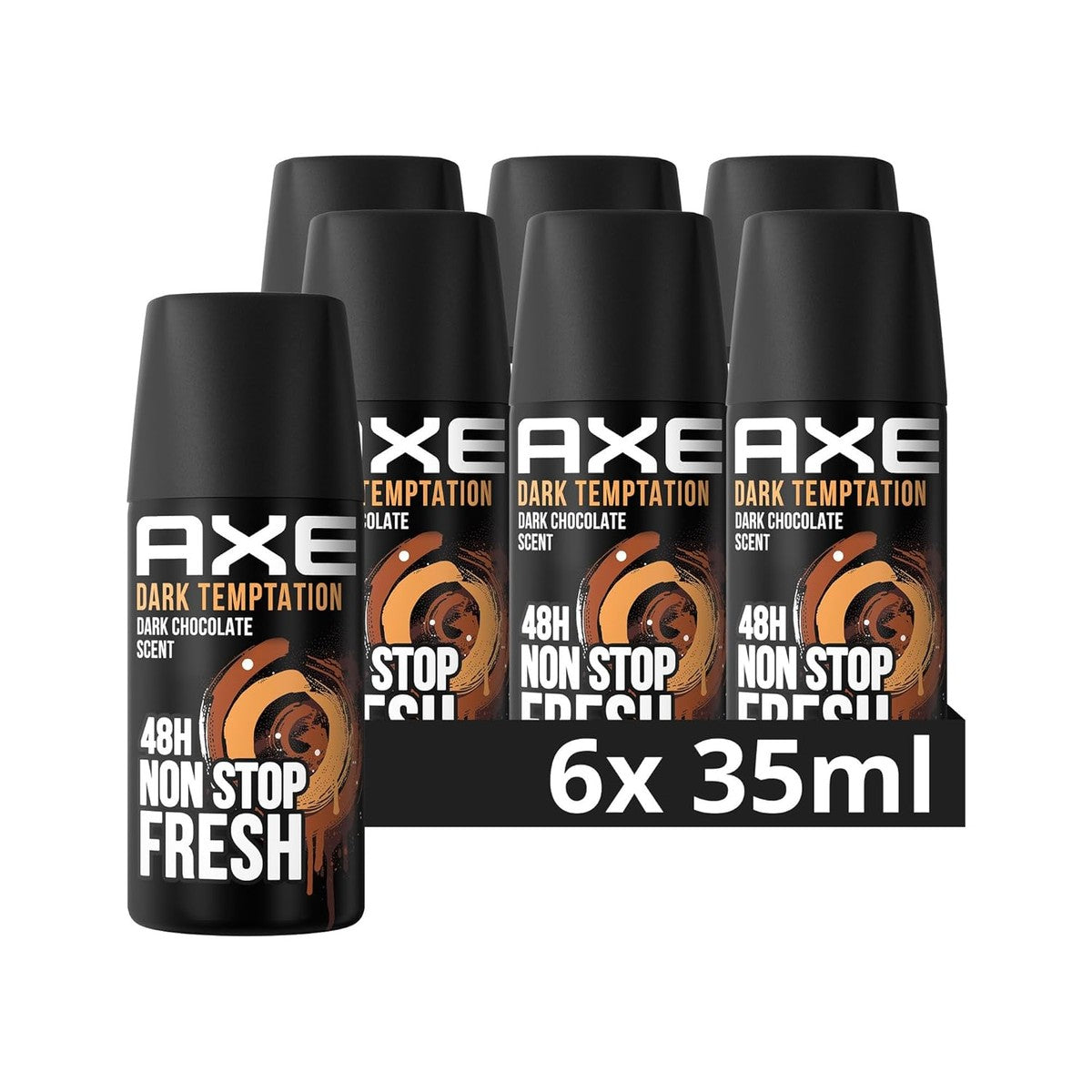Axe Dark Temptation Bodyspray zonder aluminium 6 x 35 ml – Axe