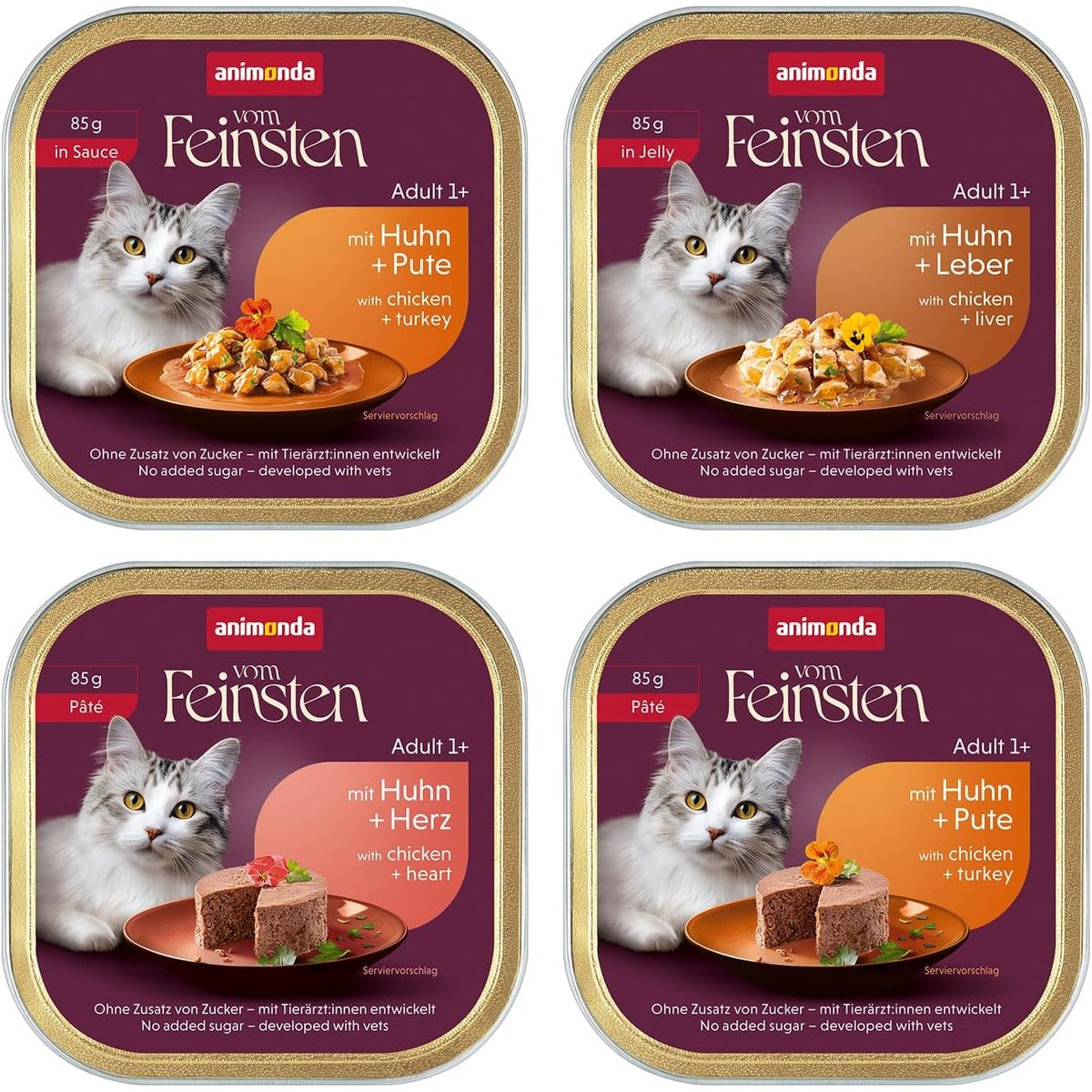 Animonda Vom Feinsten Adult natvoer kattenvoer gevogelte 32 x 85 g