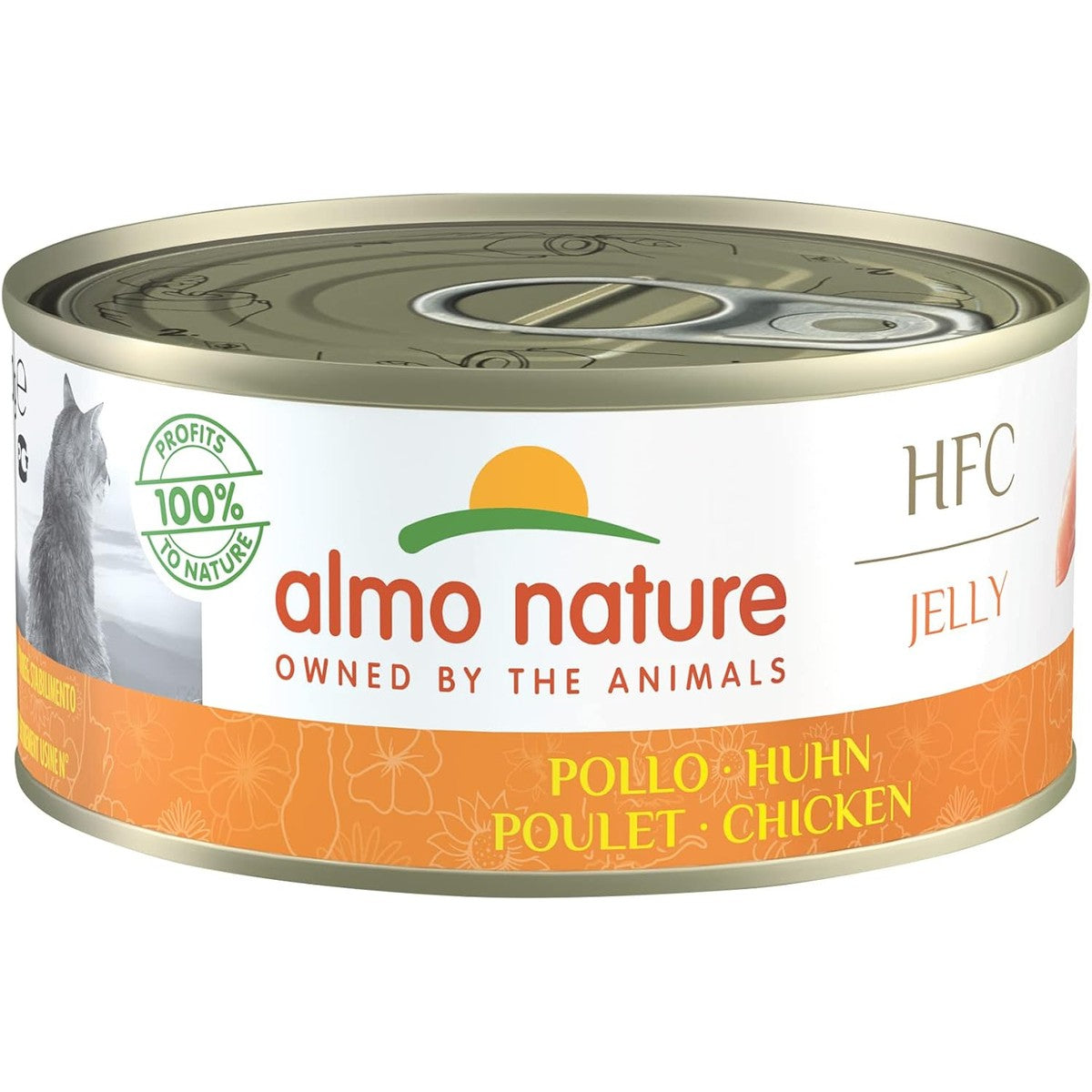 Almo Nature HFC Jelly Natvoer voor volwassenen katten - kip - 150 g, verpakking van 24 stuks – almo nature