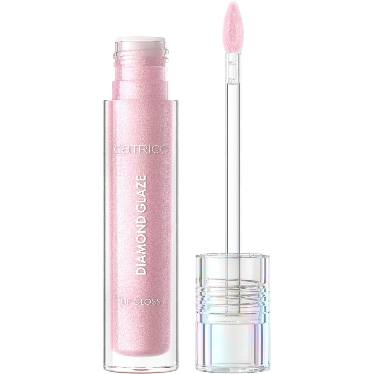 Catrice Diamond Glaze Lip Gloss, nr. 020, roze, direct resultaat, glanzend, holografisch, glinsterend, veganistisch, zonder parabenen, zonder microplastic deeltjes, vrij van nanodeeltjes, per stuk | Lipgloss, direct resultaat – Catrice Cosmetics