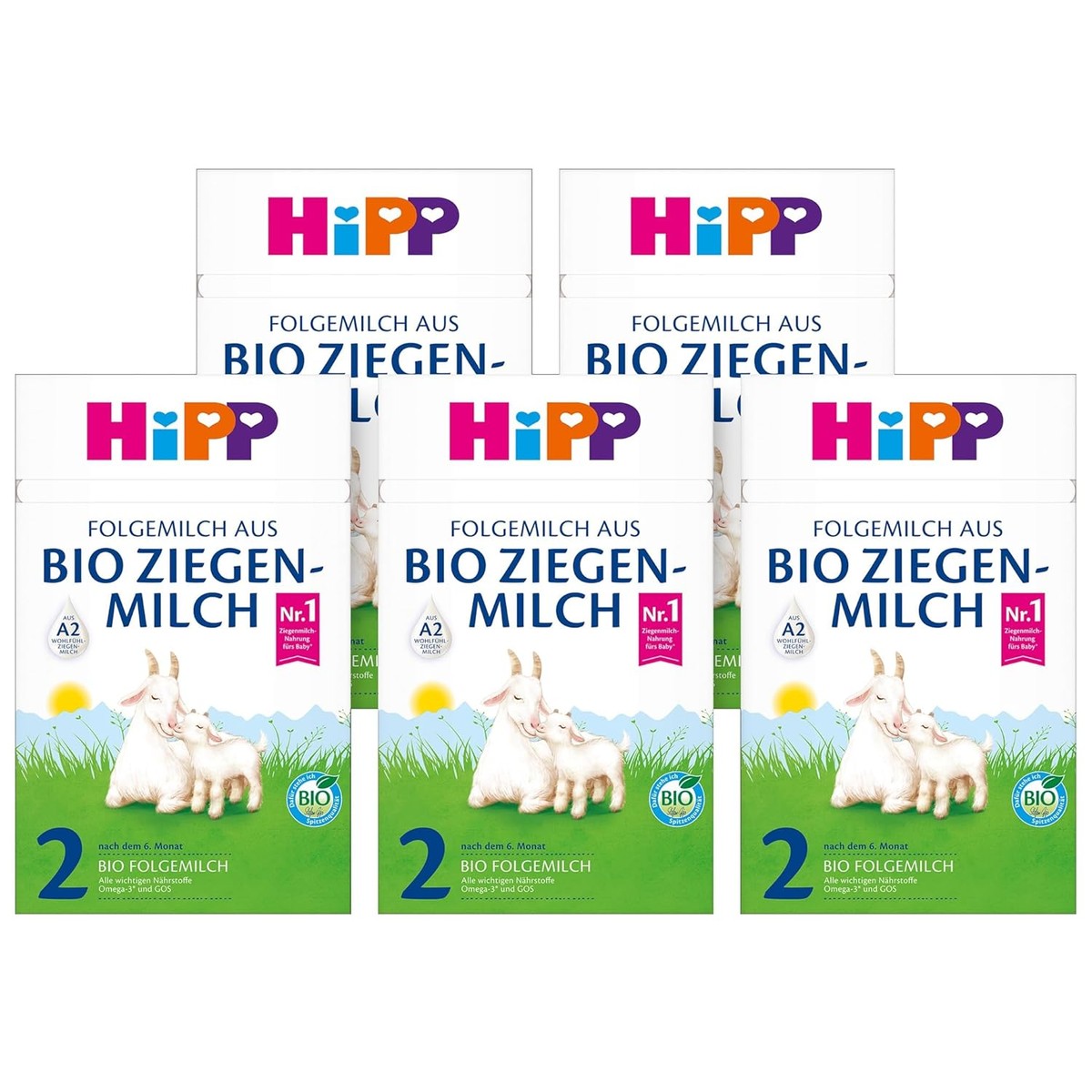 HiPP 2 opvolgmelk biologische geitenmelk 5 x 400 g – HiPP