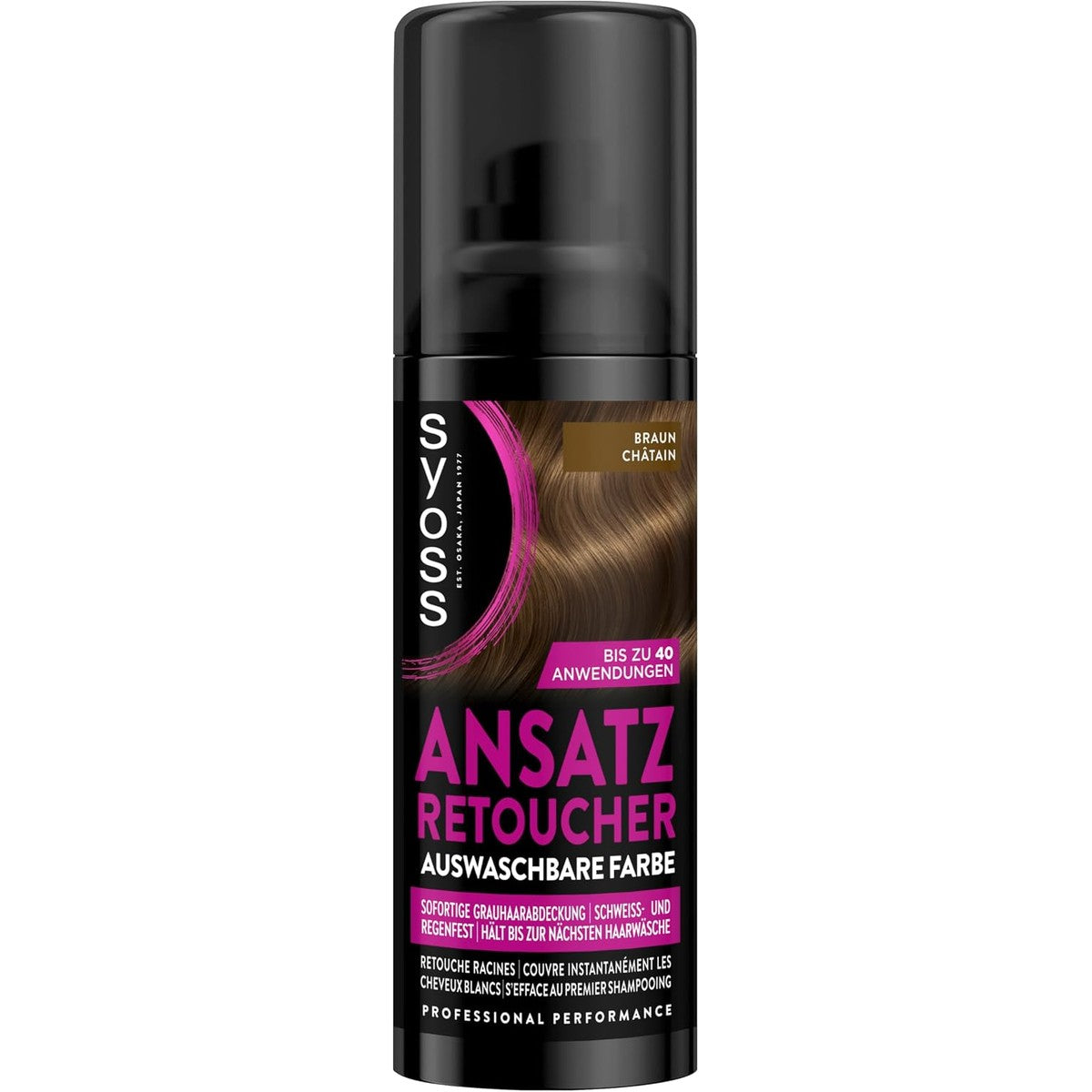 Syoss Ansatz Retoucher kasierspray bruin 120 ml – Syoss