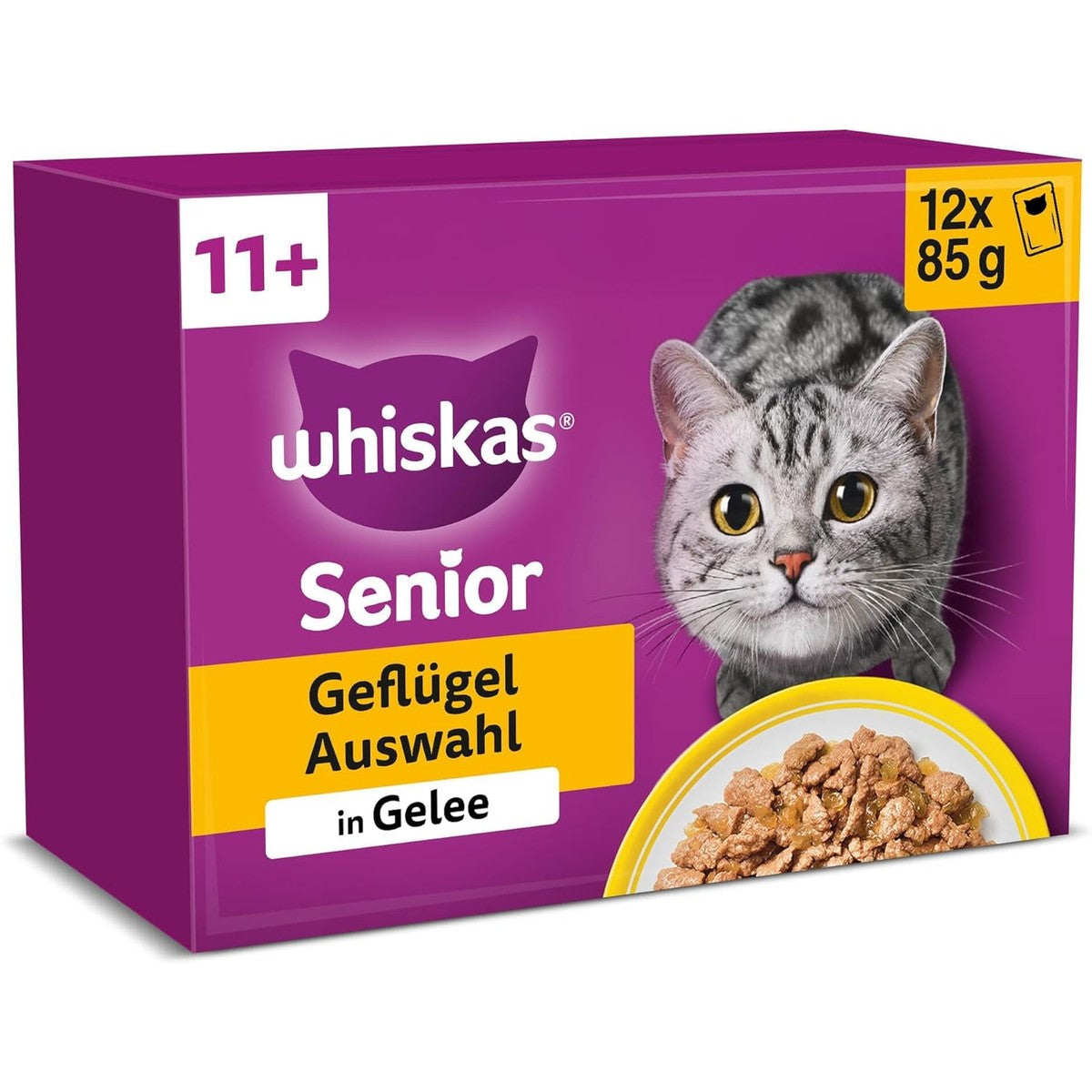 Whiskas Senior 11+ natvoer kattenvoer gevogelte 48 x 85 g