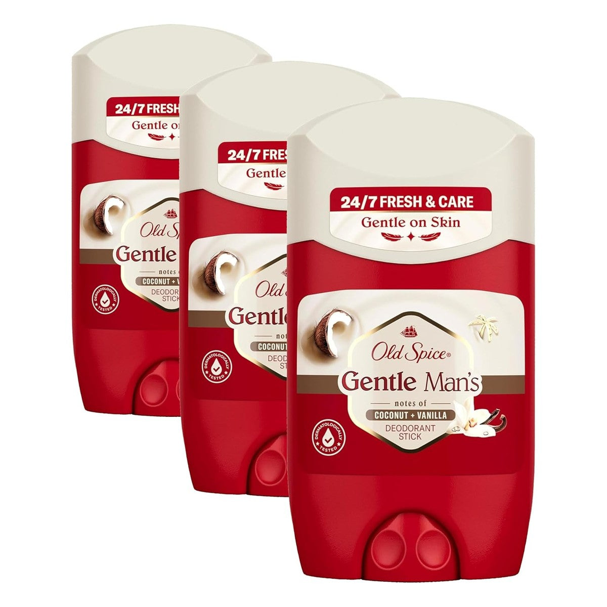 Old Spice Gentle Man's Coconut + Vanilla Deostick 3 x 50 ml – Old Spice