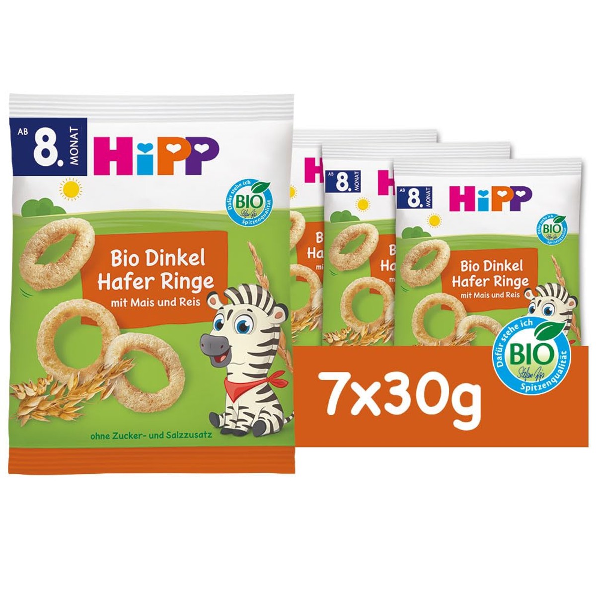 HiPP Biologische spelt haverringen 7 x 30 g – HiPP