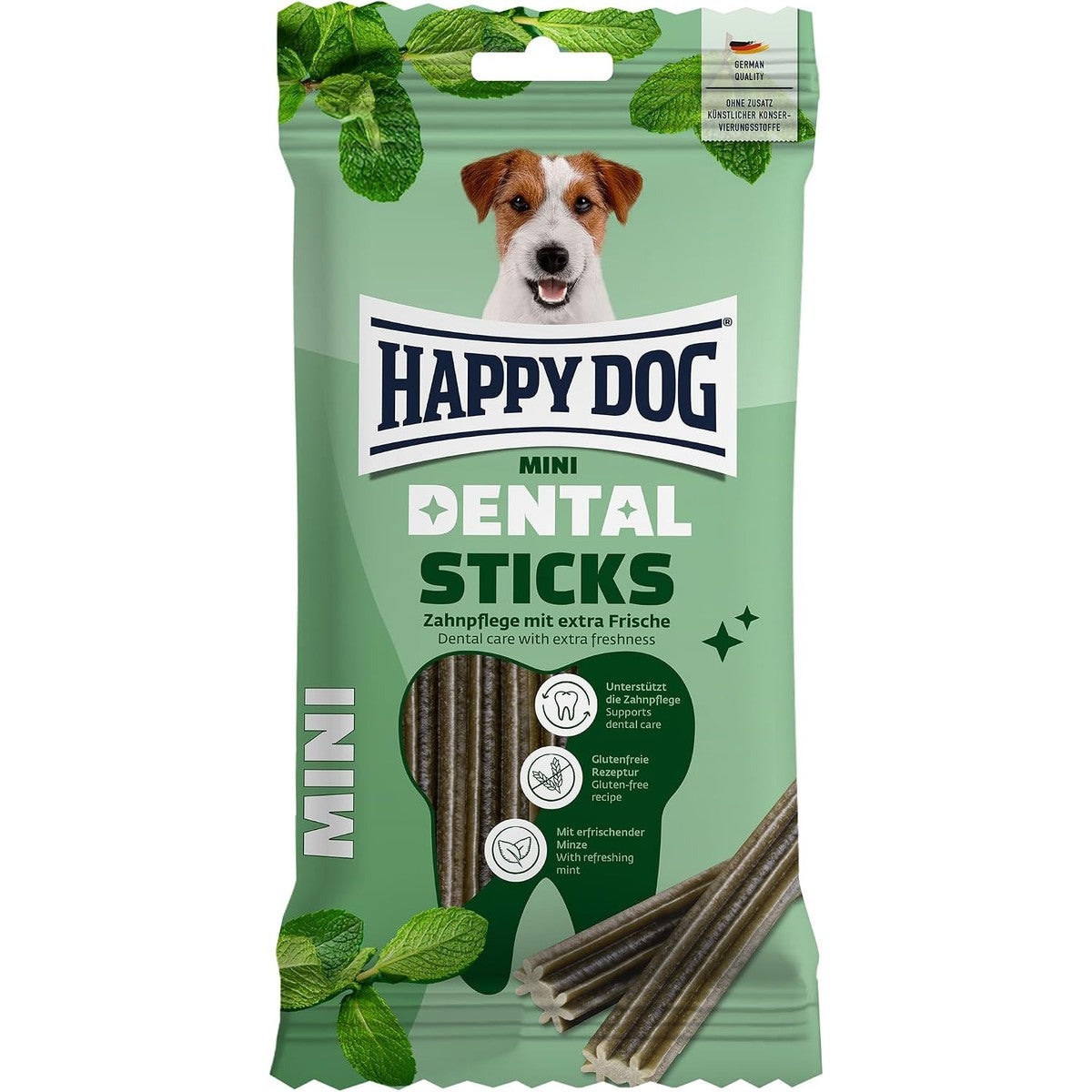 Happy Dog Dental Snacks Dental Sticks Mini (100 g): 4 Stück pro Packung – Happy Dog