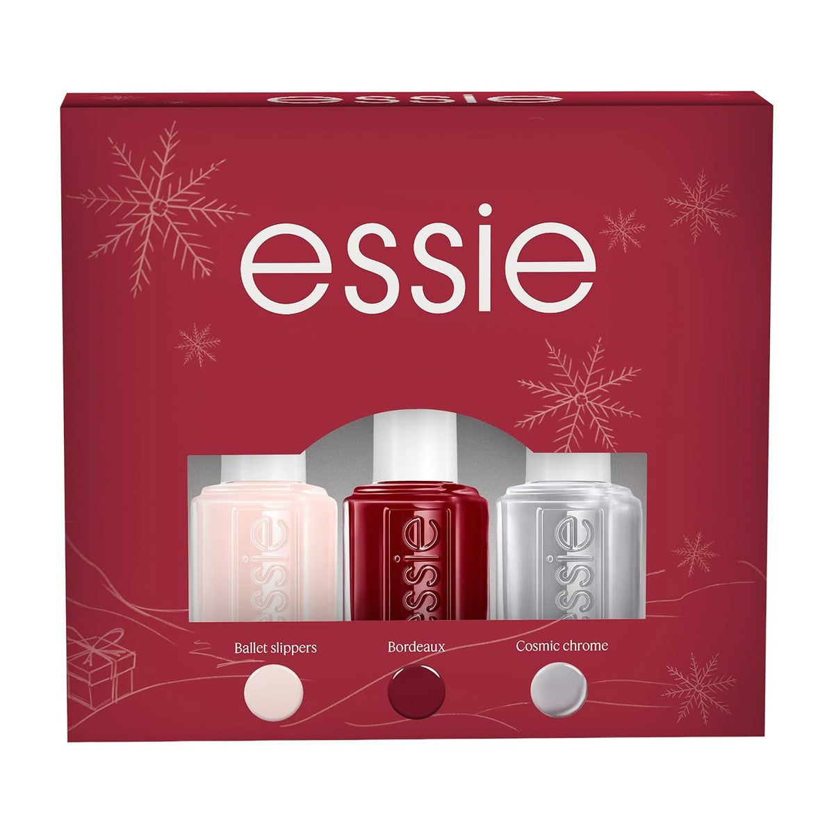 essie Mini Trio Kit Weihnachten, Nagellack Geschenkset für die Maniküre | 3 langanhaltende Nagellacke für farbintensive Festtagslooks, Beauty Geschenkidee, 3x 5ml – essie