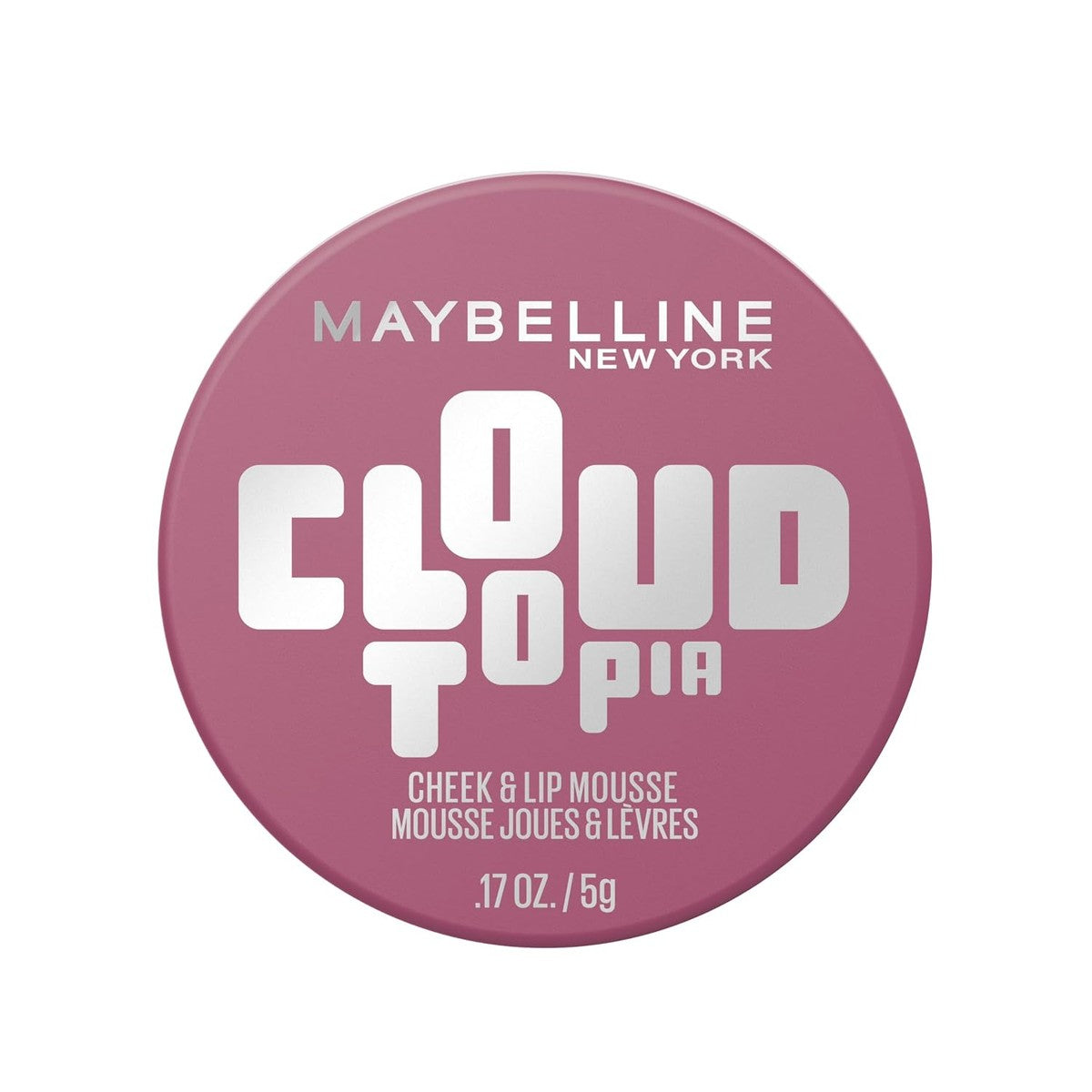 Maybelline New York Cloudtopia Wang- & Lippen Mousse, 2-in-1 blush & lippenverf voor 14H grip, luchtige lichte textuur & matte afwerking, nr. 01 Twilight Berry, 5 g – MAYBELLINE