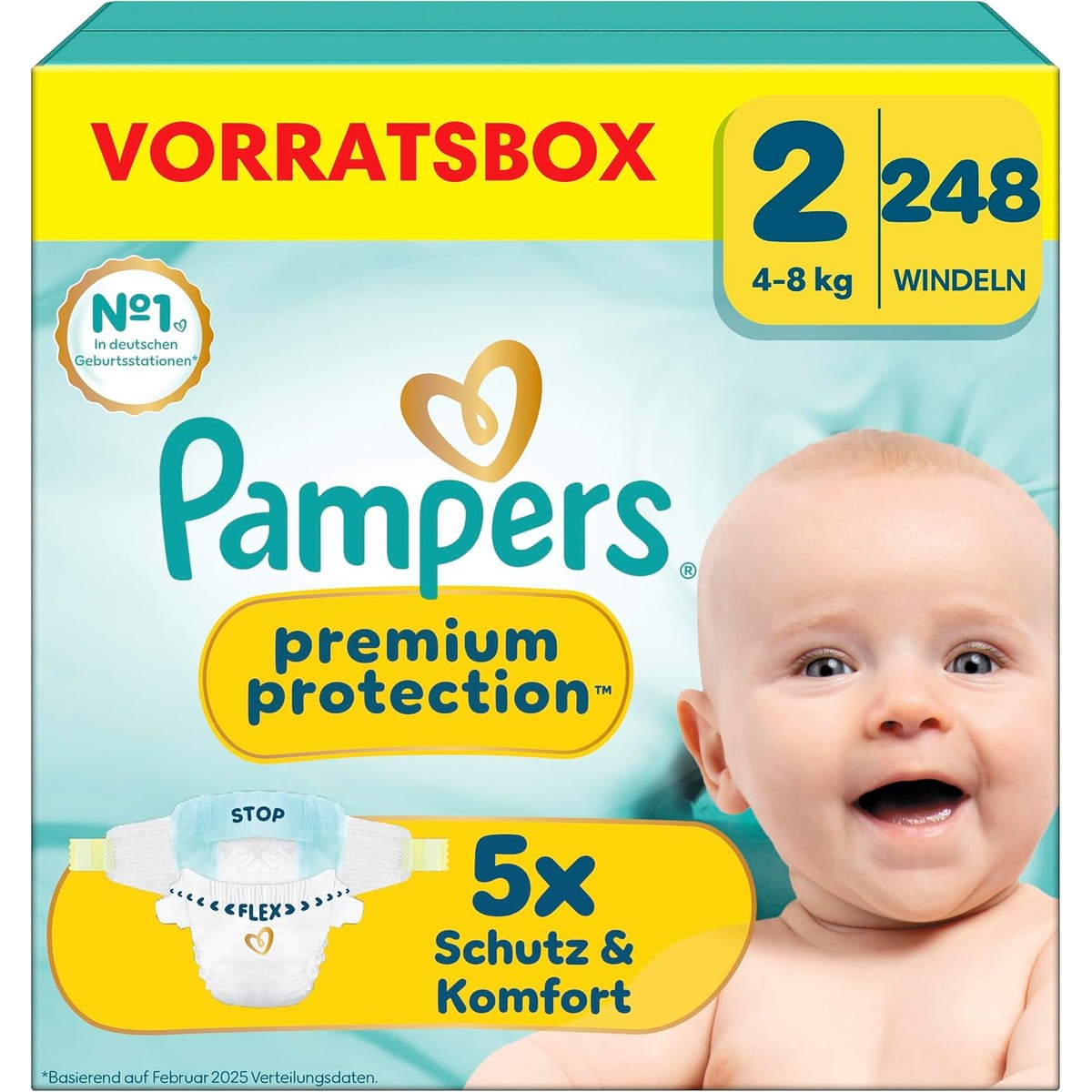 Pampers Premium Protection maat 2, 248 luiers, 4-8 kg – Pampers