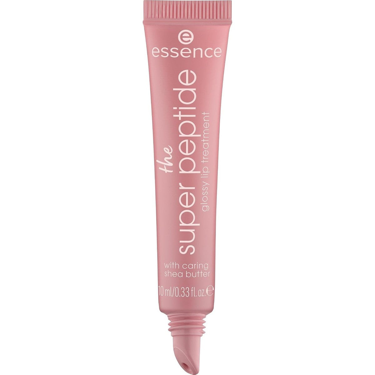 essence the super peptide glossy lip treatment, lippenbalsem, nr. 03, bruin, gladmakend, met vitaminen, voedend, veganistisch, zonder parabenen, zonder microplastic deeltjes, vrij van nanodeeltjes | Lippenbalsem, verzorgend, herstellend – Essence Cosmetics