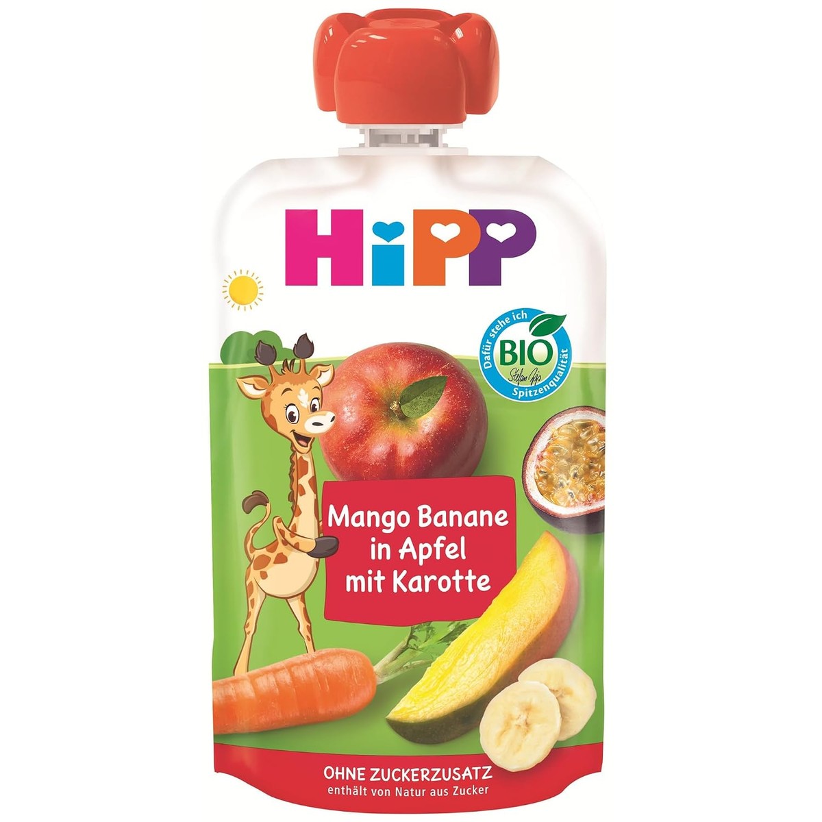 HiPP Biologische mango-banaan in appel met wortel 8 x 100 g – HiPP
