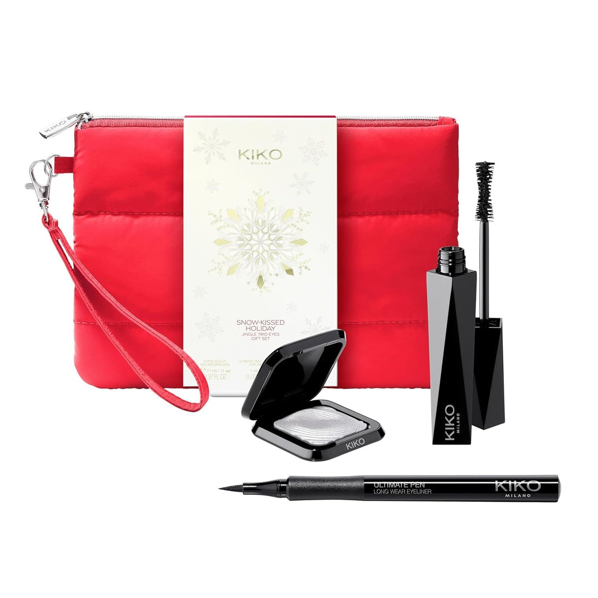 KIKO Milano Snow-Kissed Holiday Jingle Trio Eyes Gift Set, Ooggeschenkset: Volume-mascara, Eyelinerpen en Metallic Oogschaduw – Kiko Milano