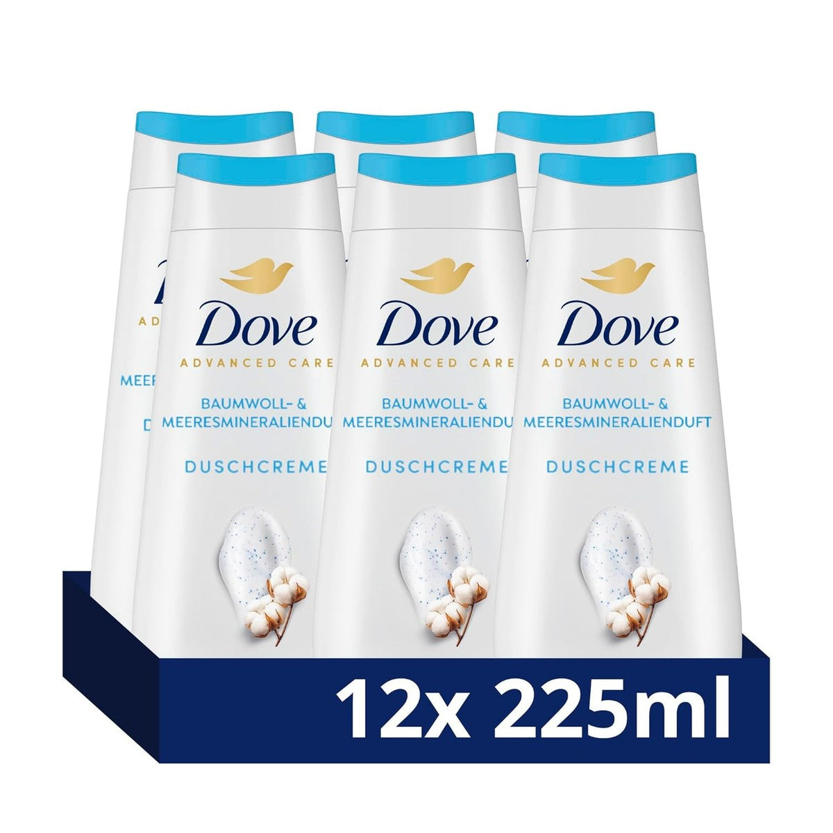 Dove Advanced Care Douchecrème Milde Peeling & Verzorging 12 x 225 ml – Dove