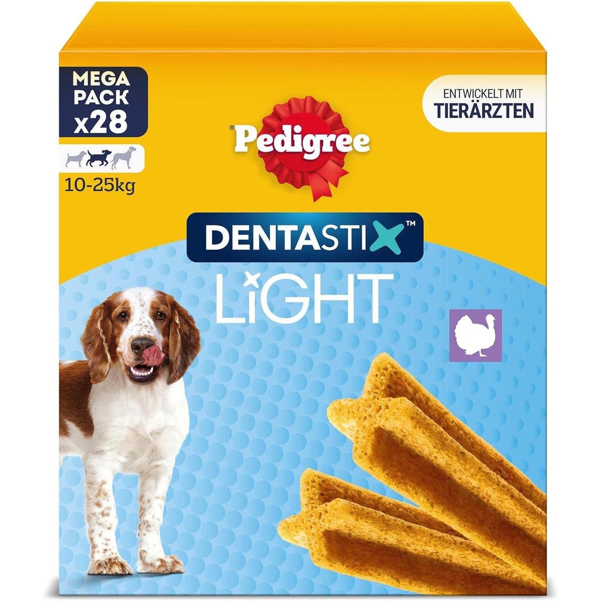 PEDIGREE DENTASTIX Light Multipack voor middelgrote honden, 4 x 7 stuks – Pedigree