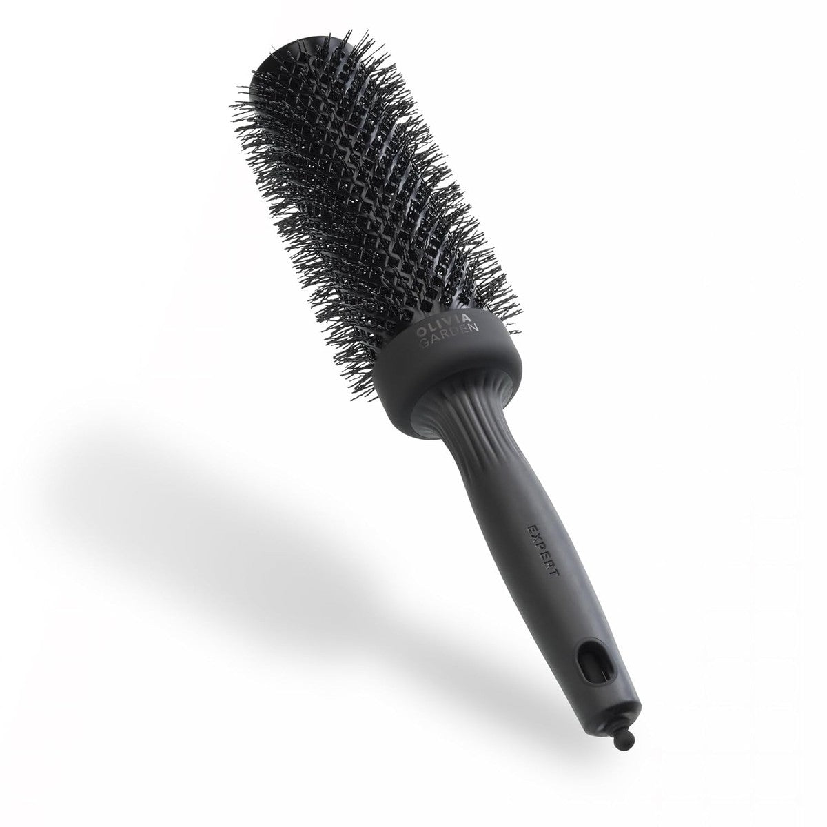 Olivia Garden Expert Blowout Speed Black Label – matzwart, 45 – keramische ronde borstel met extra lange barrel voor 25% snellere blowouts