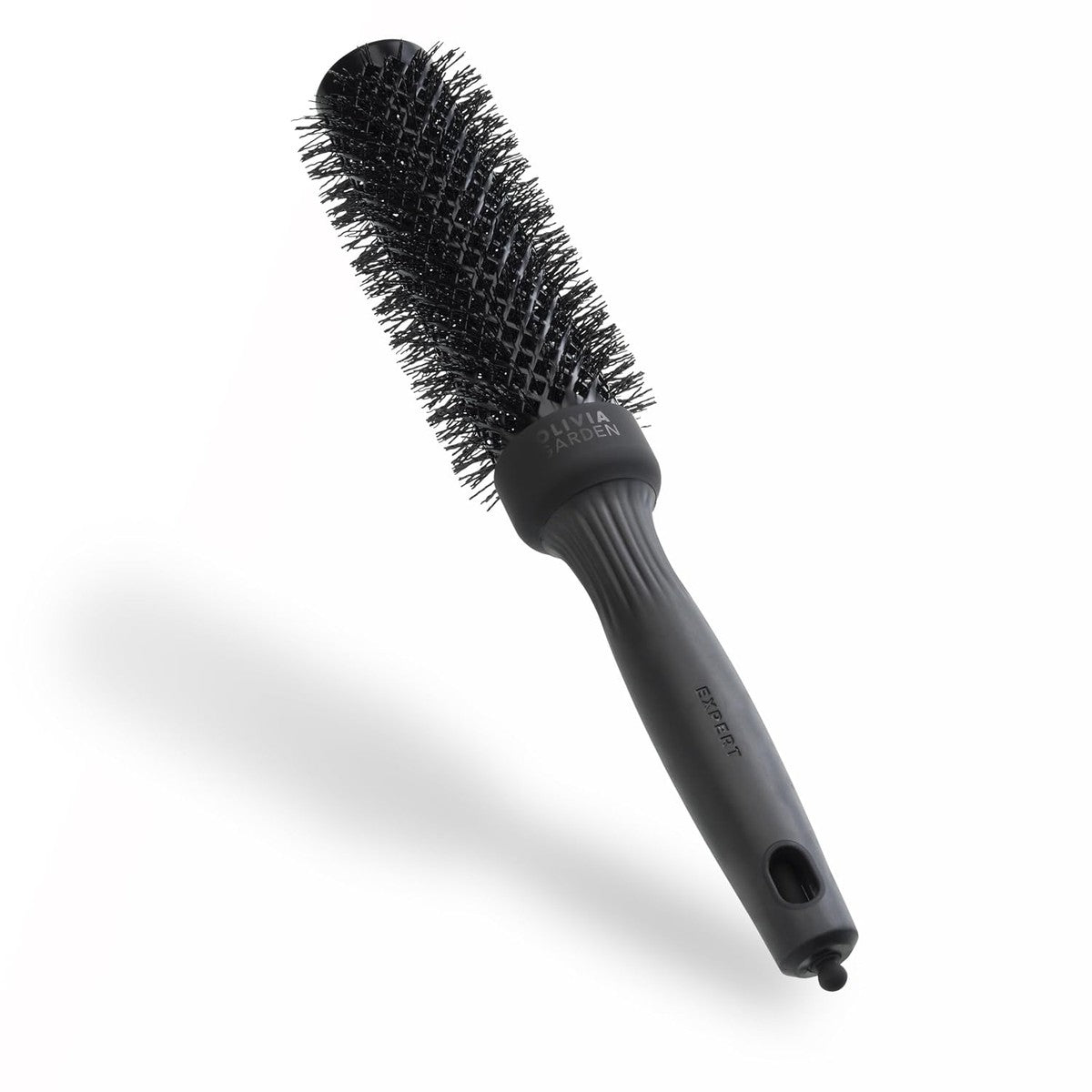 Olivia Garden Expert Blowout Speed Black Label – matzwart – 35 – keramische ronde borstel met extra lange barrel voor 25% snellere blowouts