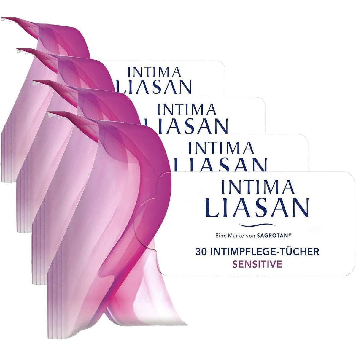 Intima Liasan by Sagrotan Intieme verzorgingsdoekjes, gevoelig, zeepvrij en alcoholvrij, 30 stuks (verpakking van 4) – Liasan