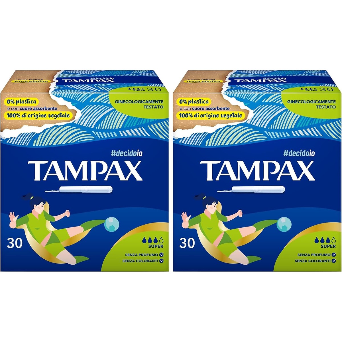 Tampax Super Tampons - 30 Stück (Packung mit 2) – Tampax