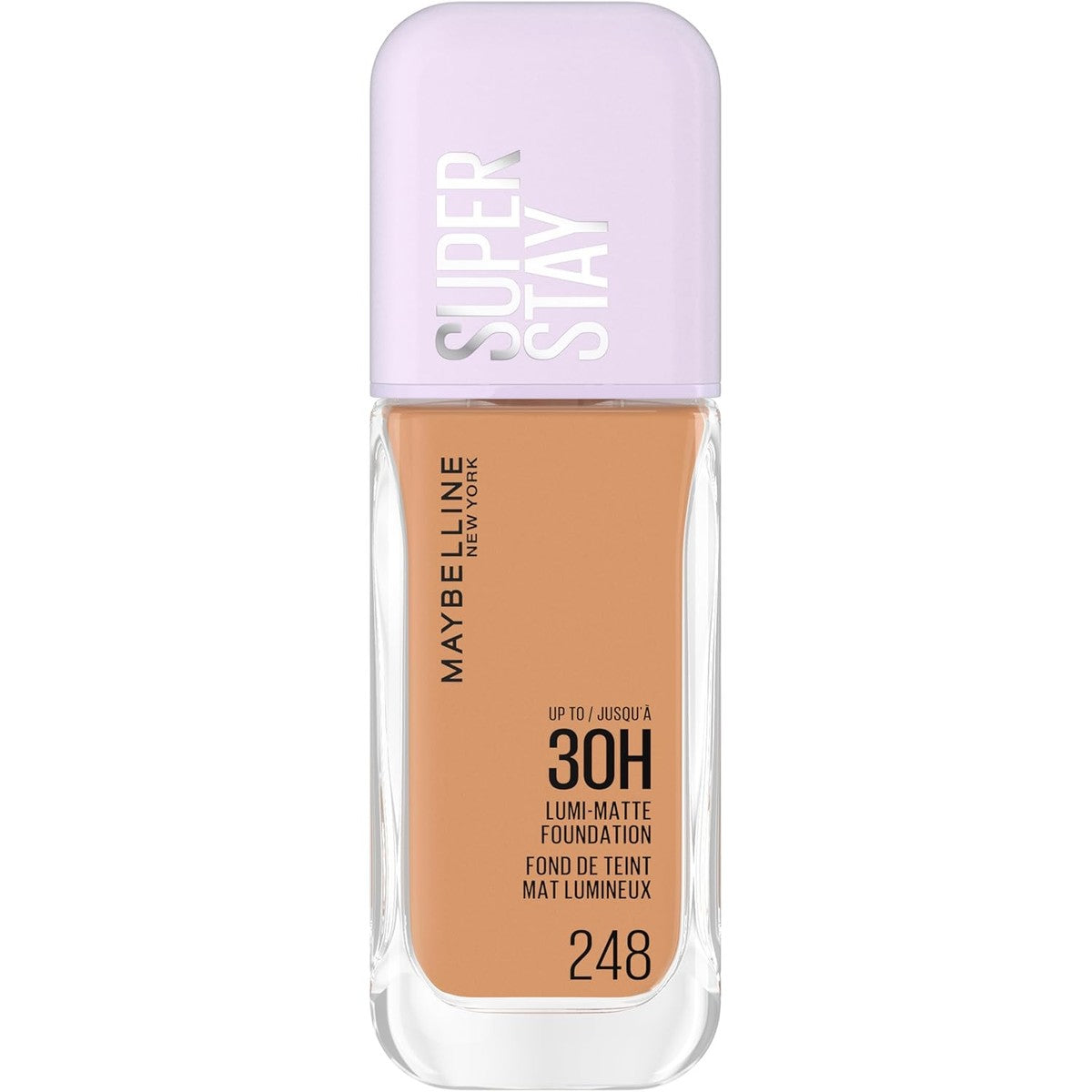 Maybelline New York Super Stay Lumi Matte Foundation, langdurige make-up voor 30 uur grip, matte afwerking met straling, Air-Flex-technologie voor licht draaggevoel, nr. 248, 35 ml – MAYBELLINE