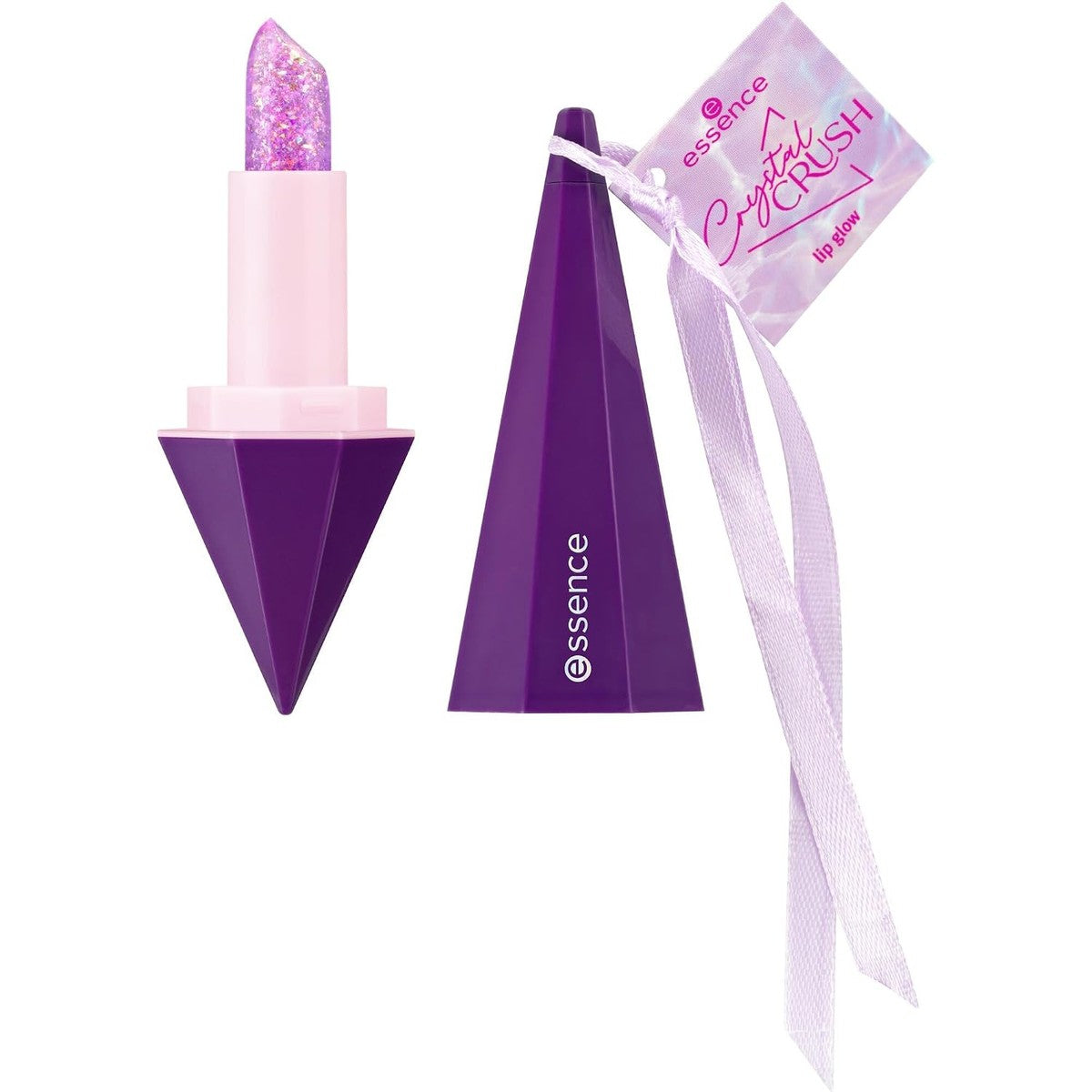 Essence Crystal Lip Glow, Lippenstift, nr. 01, roze, kleuraanpassend, stralend, veganistisch, olievrij, zonder parabenen, zonder microplasticdeeltjes, per stuk verpakt (3,2 g) – Essence Cosmetics