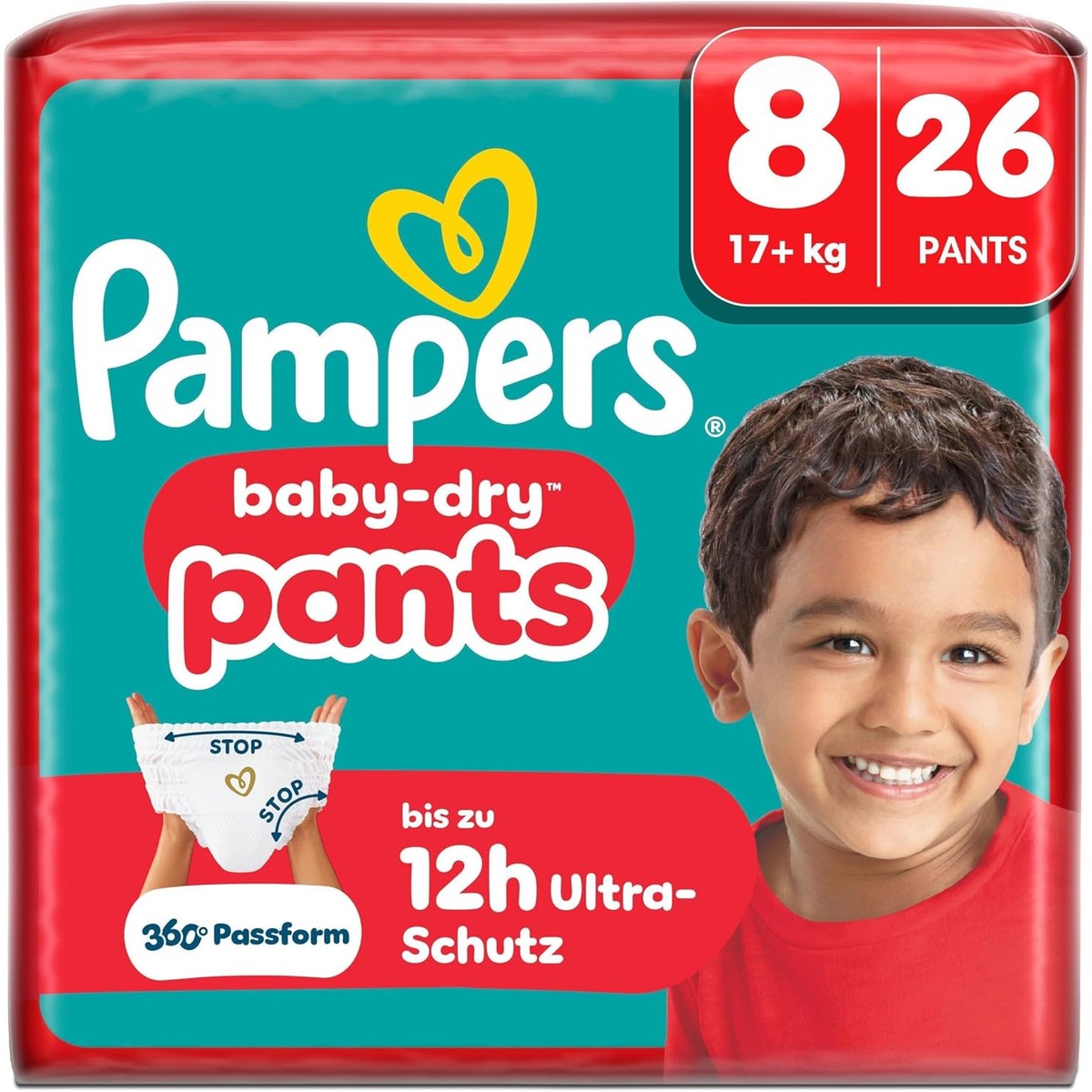 Pampers Baby-Dry Pants maat 8, 26 luiers, 17 kg + – Pampers