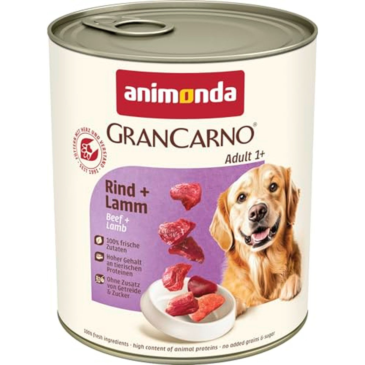 Animonda Gran Carno Hondenvoer, voor volwassenen honden van 1-6 jaar, diverse soorten en hoeveelheden | Graanvrij hondenvoer zonder suiker, voor volwassen honden, met verse vlezige ingrediënten – Grancarno