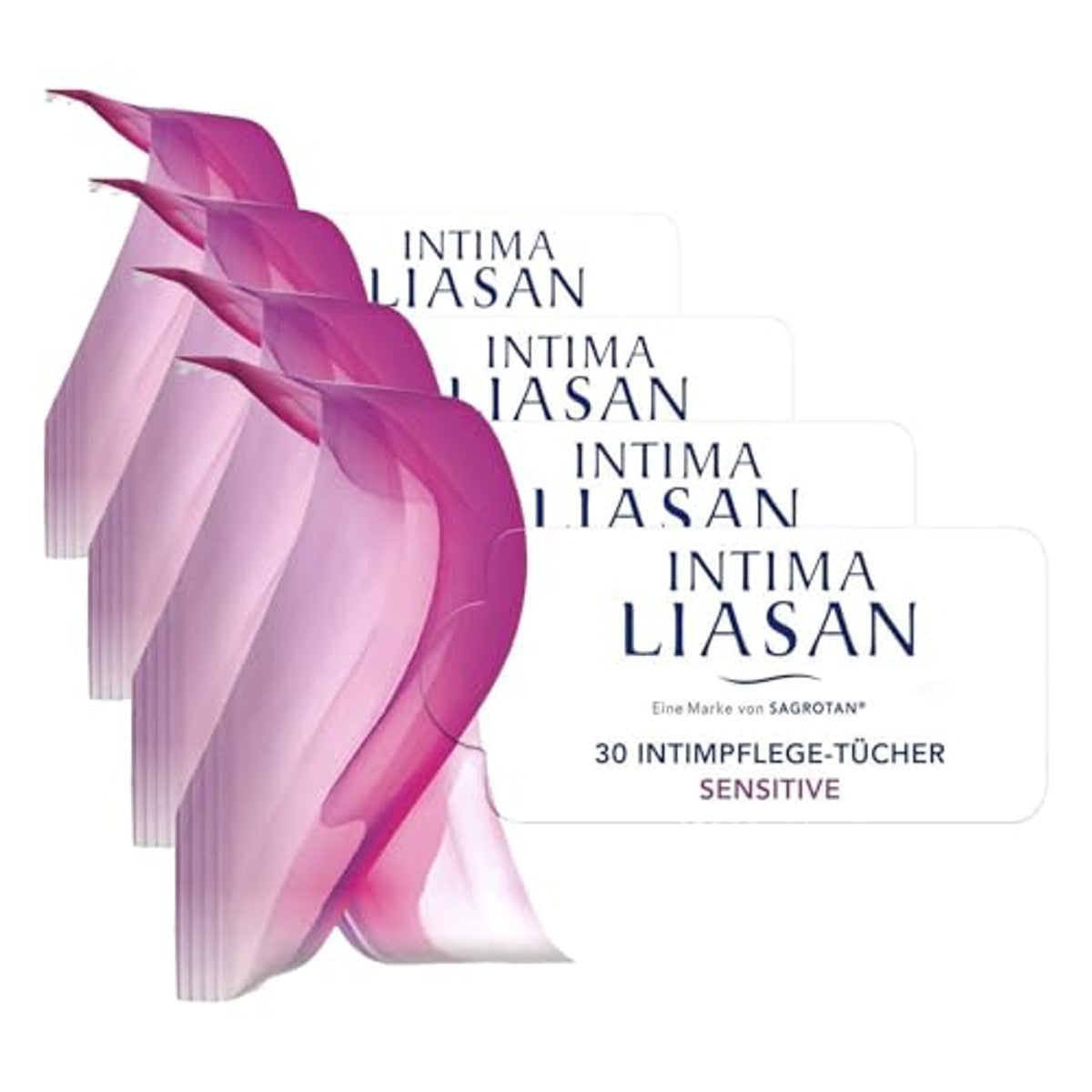 Intima Liasan by Sagrotan Intieme verzorgingsdoekjes, gevoelig, zeepvrij en alcoholvrij, 30 stuks (verpakking van 4) – Liasan