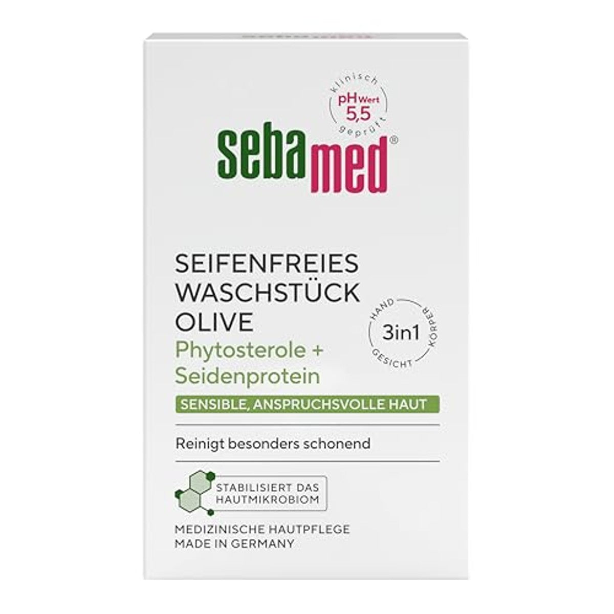 Sebamed Zeepvrij wasstuk olijf 150 g – Sebamed