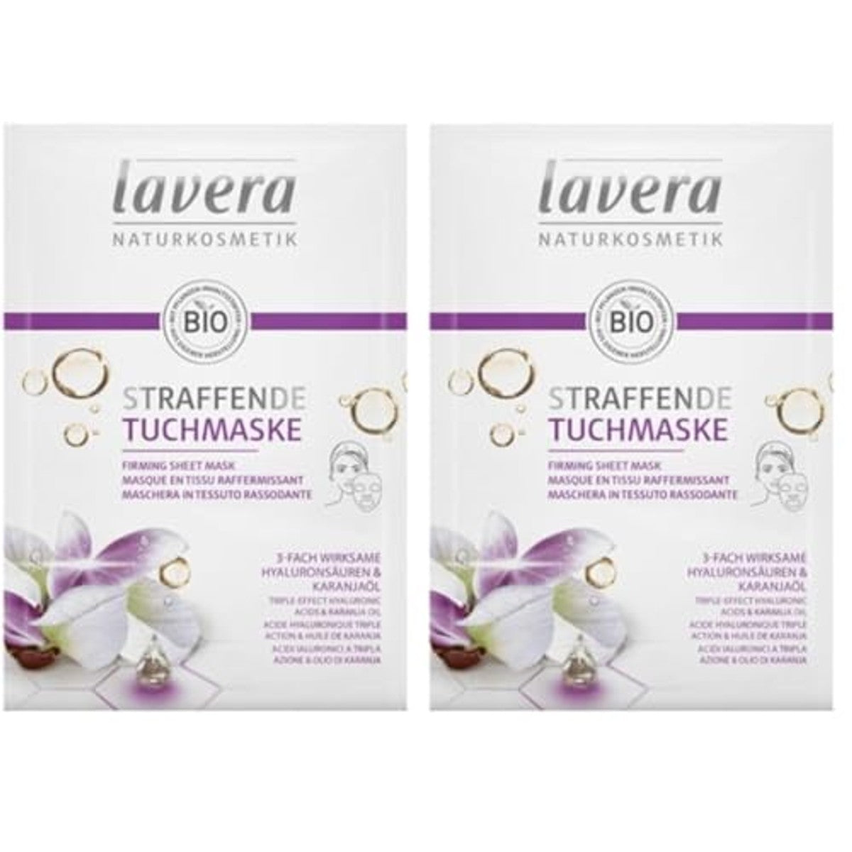 lavera Verstevigend doekmasker 21 ml (verpakking van 2) – lavera