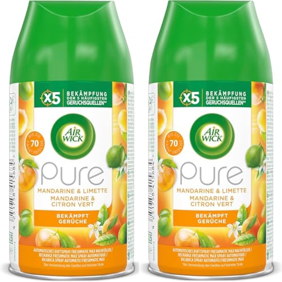 Air Wick Freshmatic Max navulling pure mandarijn & limoen 2 x 250 ml – foto 2