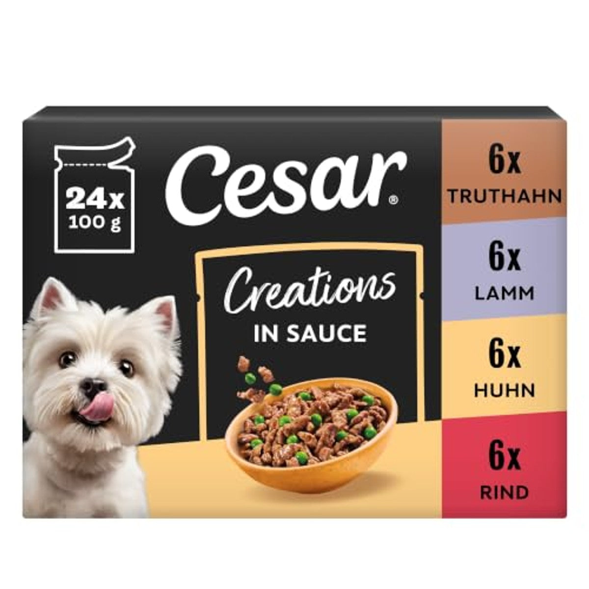 Cesar Creations Adult hondenvoer gemengde smaken 2 x 24 x 100 g - 3-pack