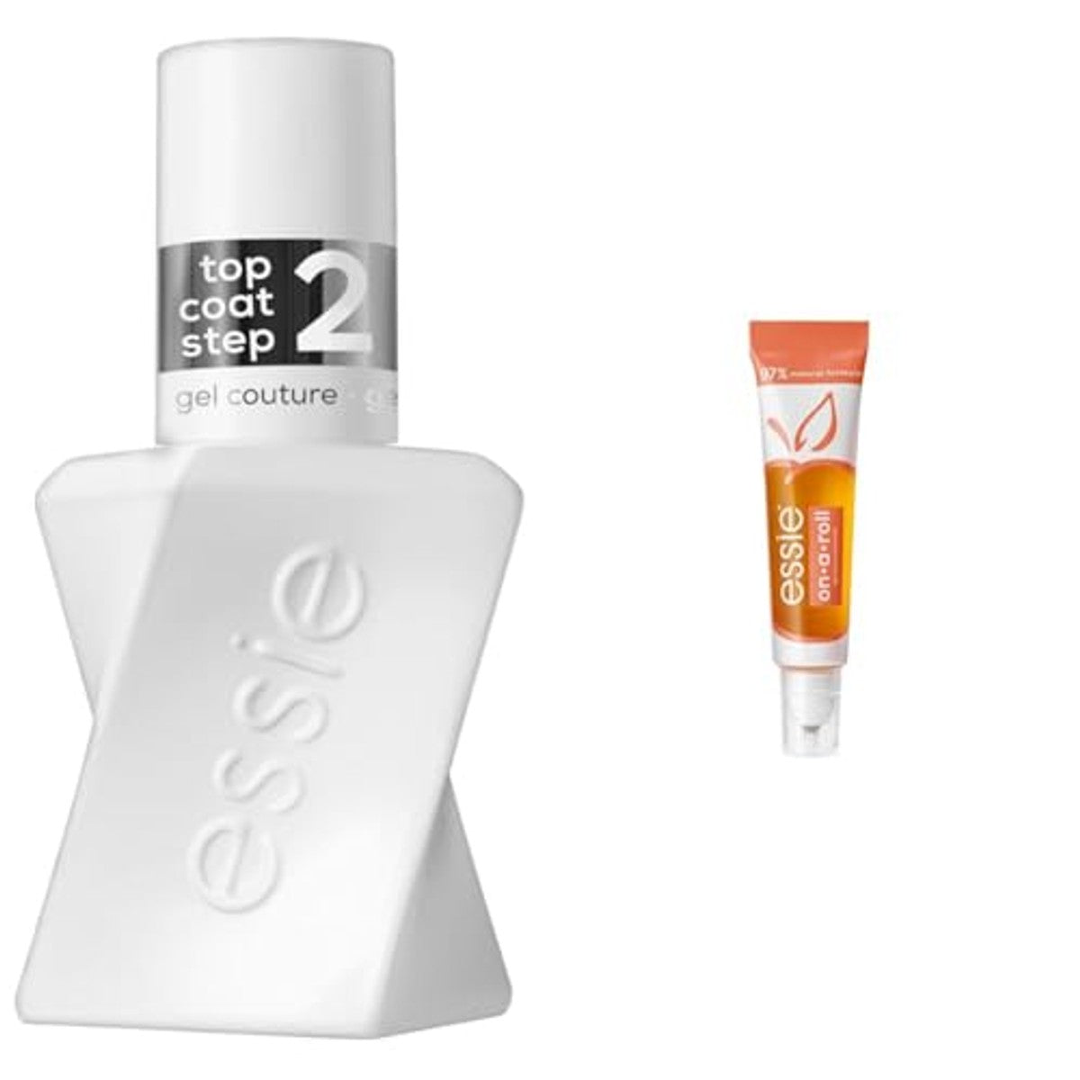 essie Gel Couture Top Coat & abrikoos nagelolie set 2 x 13,5 ml - 6 stuks