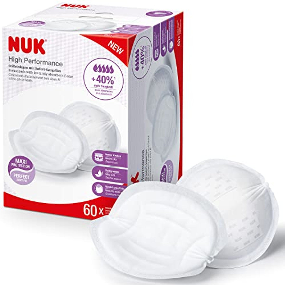 NUK High Performance borstvoedingsinzetstukken 60 stuks – NUK
