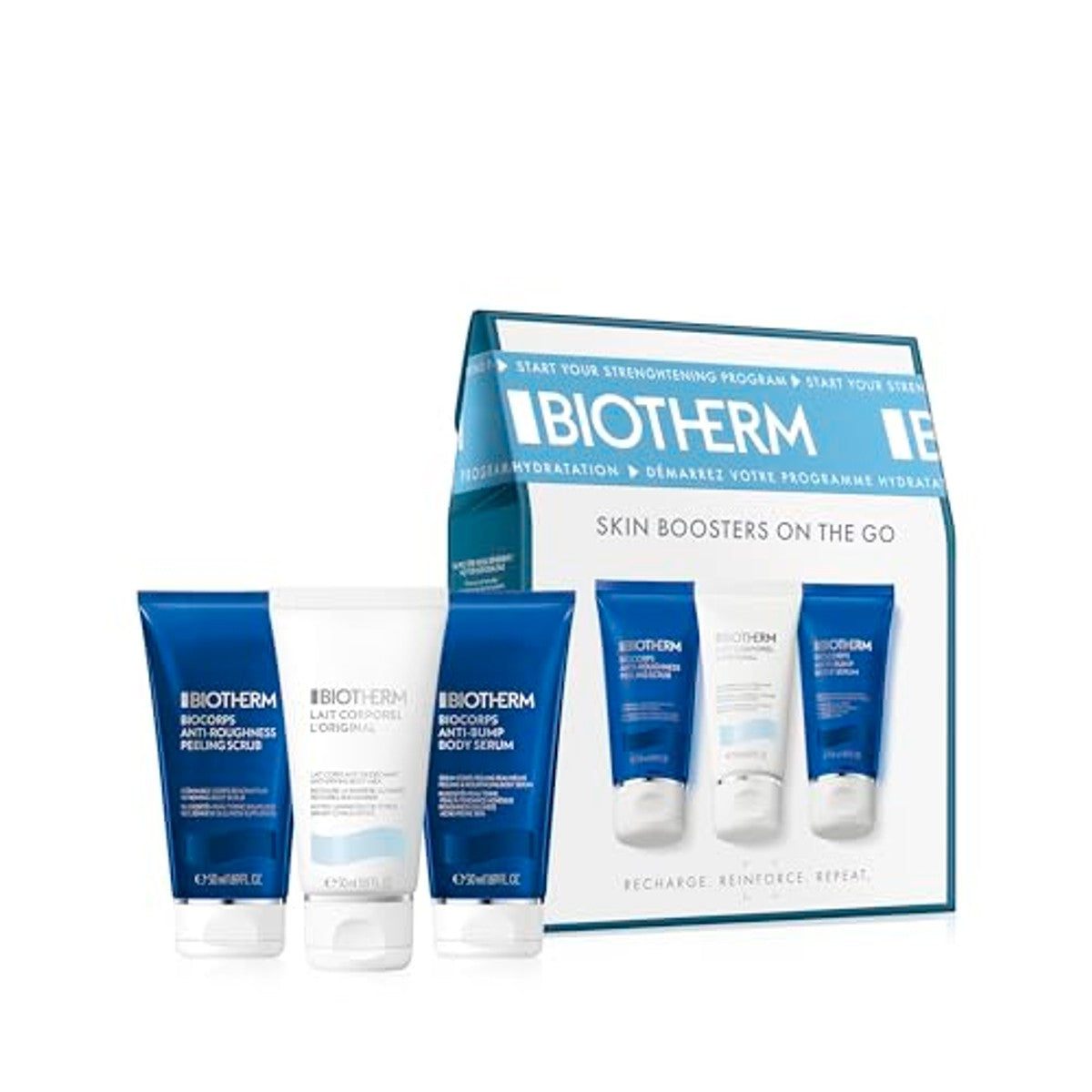 Biotherm Biocorps Body Scrub Trio Set (Lait Corporel 50 ml, Body Serum 50 ml & Body Scrub 50 ml)
