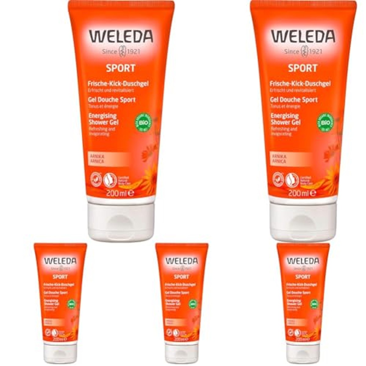 Weleda Bio Sport Douchegel met Rozemarijn-Lavendelgeur 200 ml - 3-pack