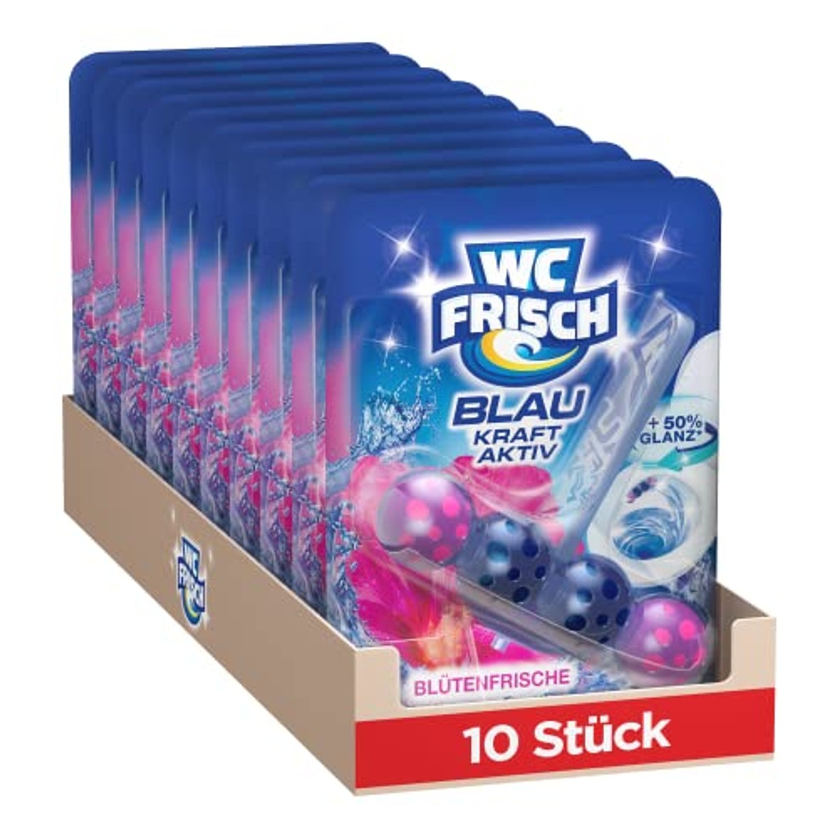 WC-Frisch Kraft Aktiv Blauwspüler Bloesem 6 x 10 stuks - Voordeelverpakking
