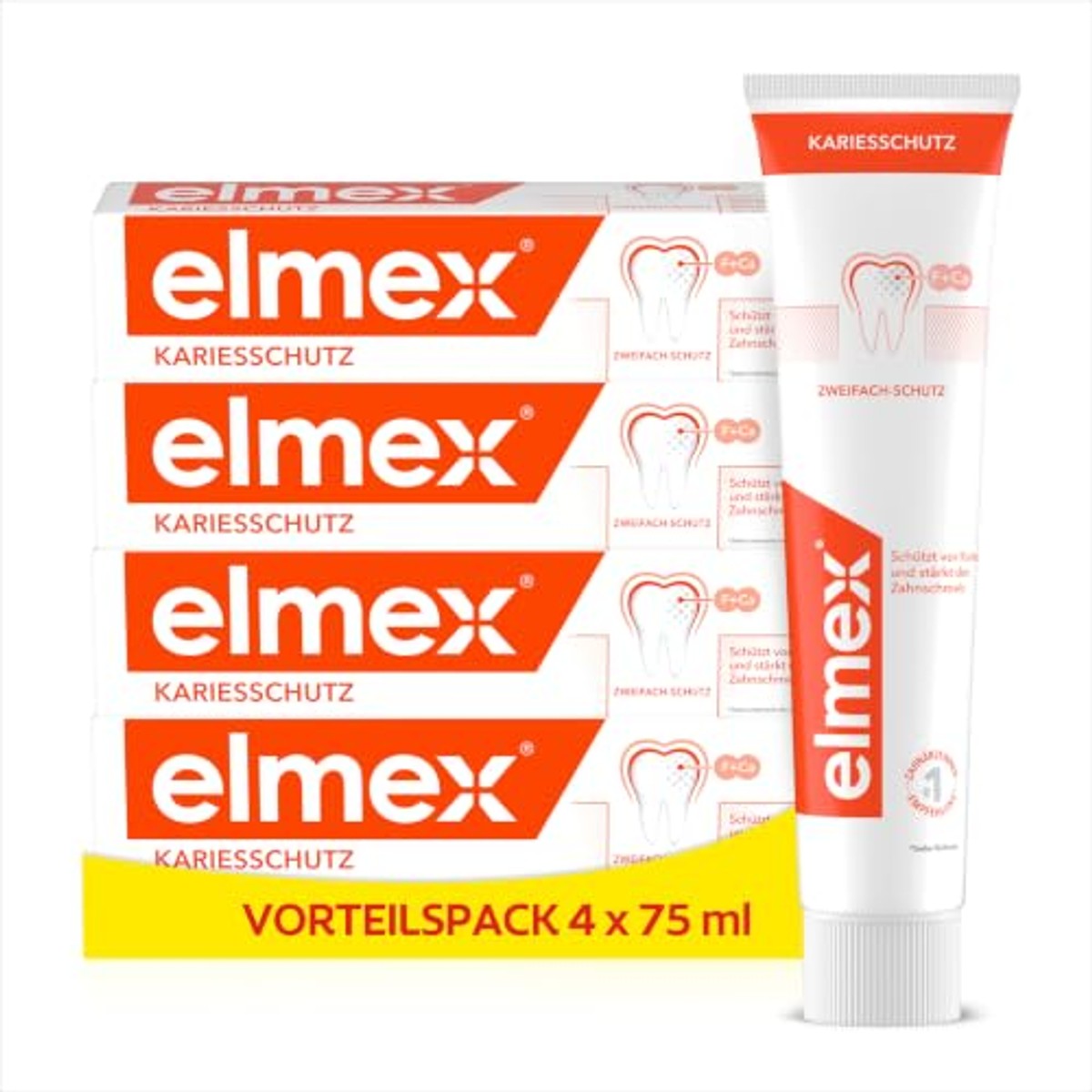 ELMEX tandpasta tegen cariës 4x75 ml – ELMEX