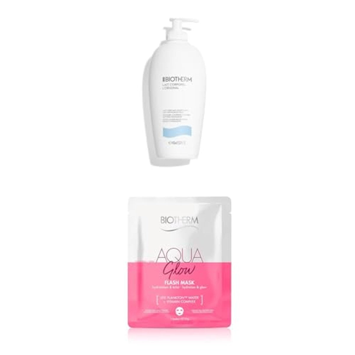 Biotherm Lait Corporel L'Original Bodylotion 400 ml & Aqua Super Mask Glow Doekmasker 31 g