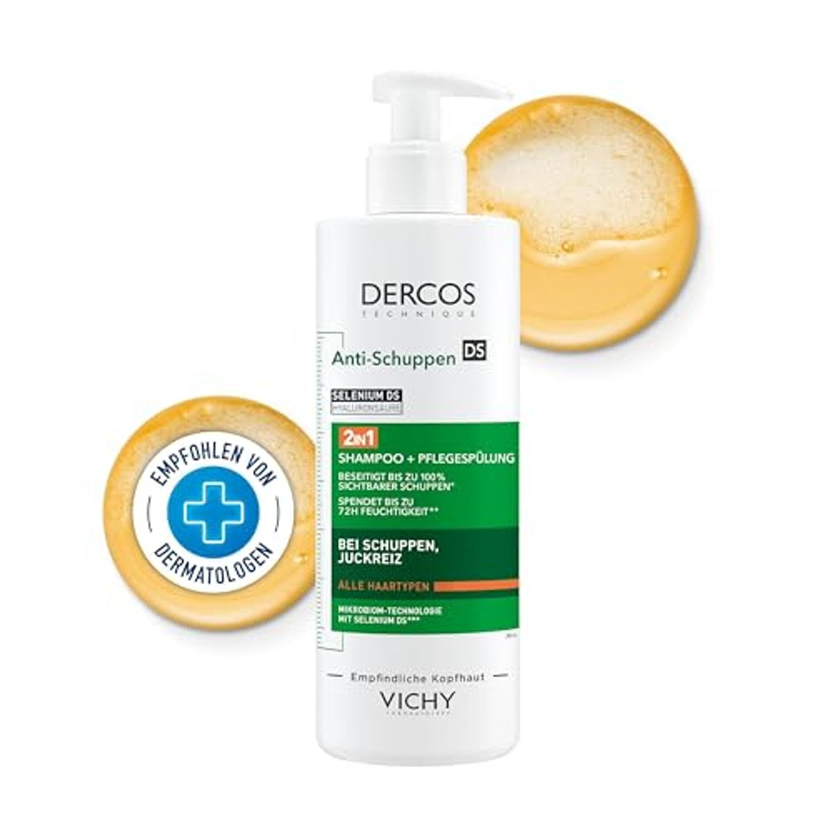 Vichy Dercos 2-in-1 Anti-roos Shampoo en Verzorgende Conditioner 390 ml - 6-pack