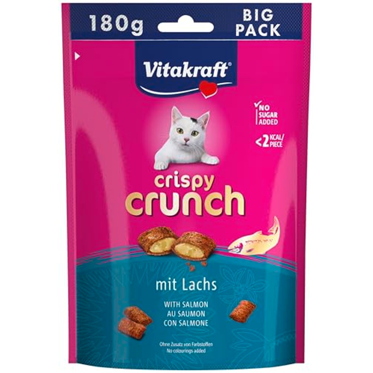 Vitakraft Crispy Crunch kattensnack zalm 1 x 180 g - 3-pack – foto 2