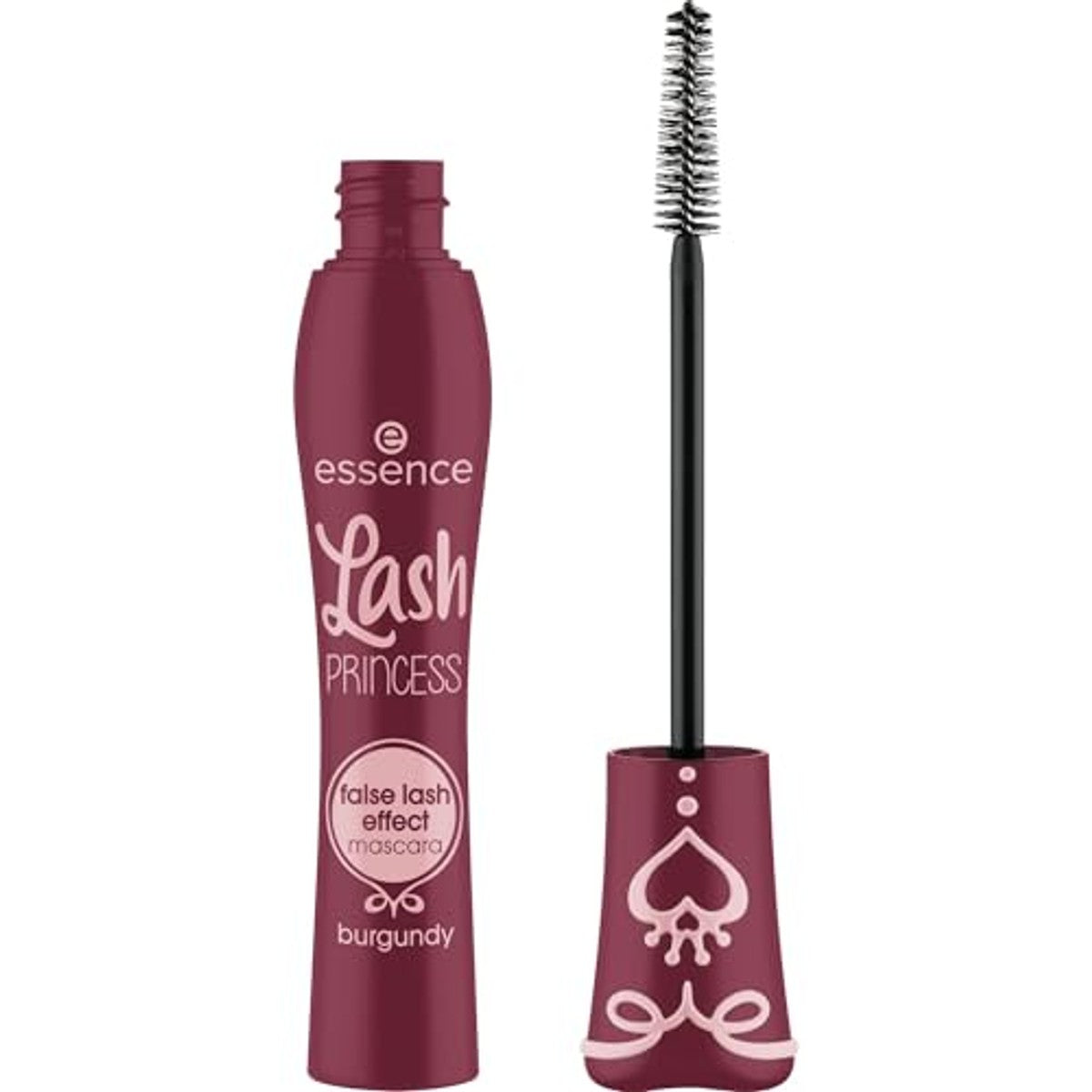 essence Lash Princess Valse lash effect mascara, bordeaux, rood, volumeffect, valse wimpereffect, definieerend, veganistisch, zonder microplastic deeltjes, vrij van nanodeeltjes, zonder parfum, per | Valse wimper-effect, volume-mascara – Essence Cosmetics