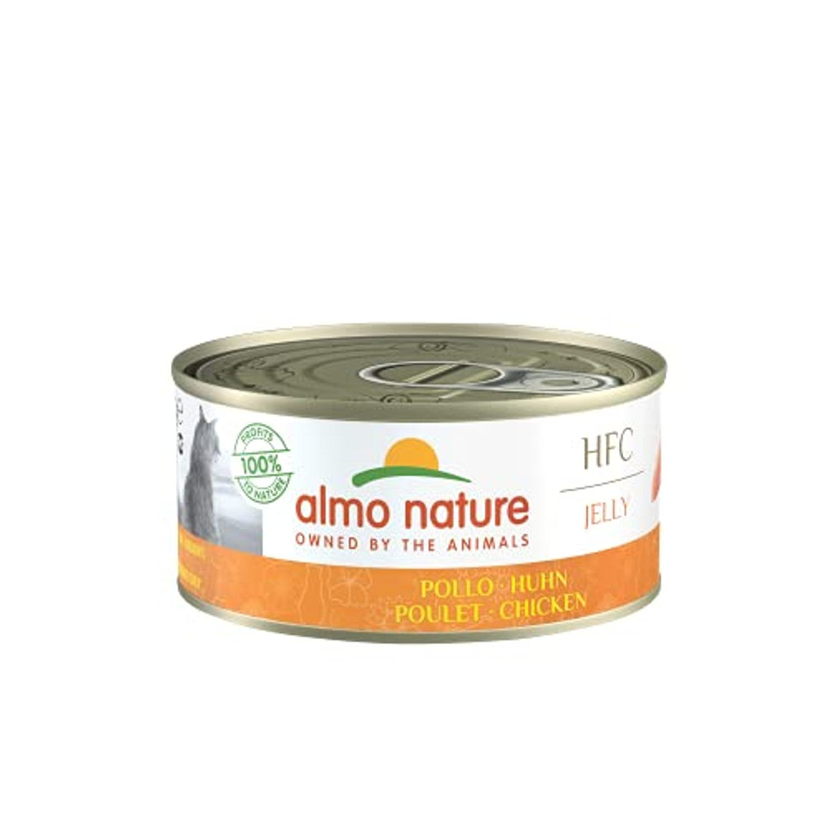 Almo Nature HFC Jelly Natvoer voor volwassenen katten - kip - 150 g, verpakking van 24 stuks – almo nature